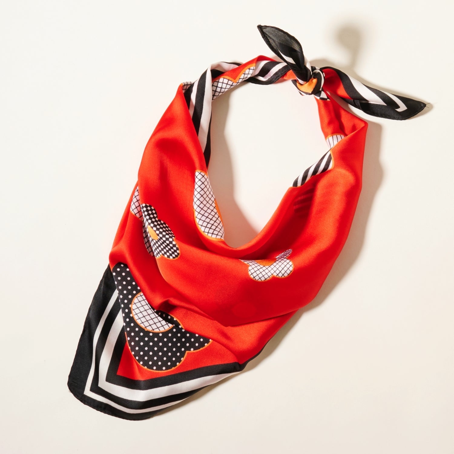 Elegant Flower Pattern Square Scarf