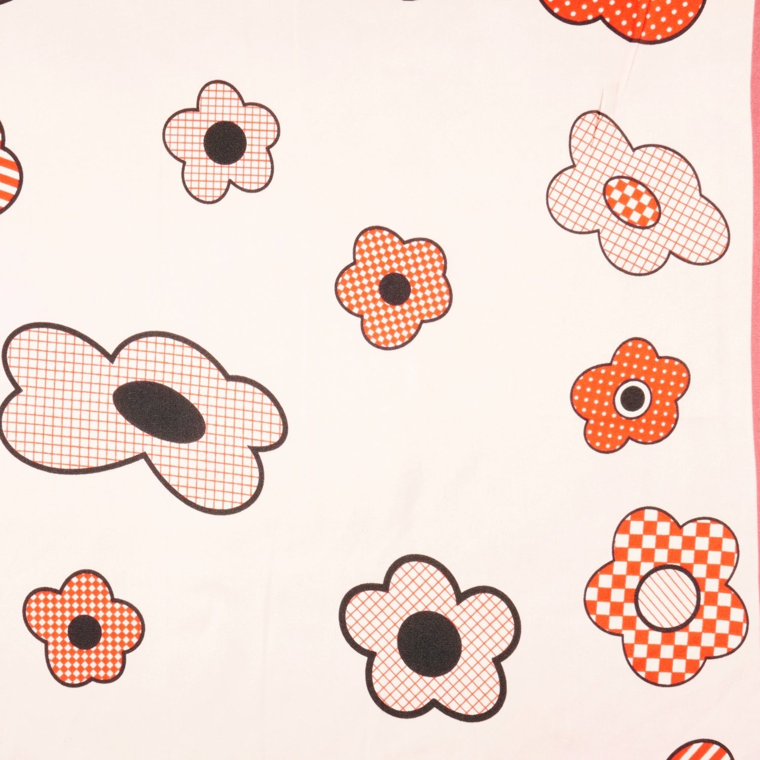 Elegant Flower Pattern Square Scarf
