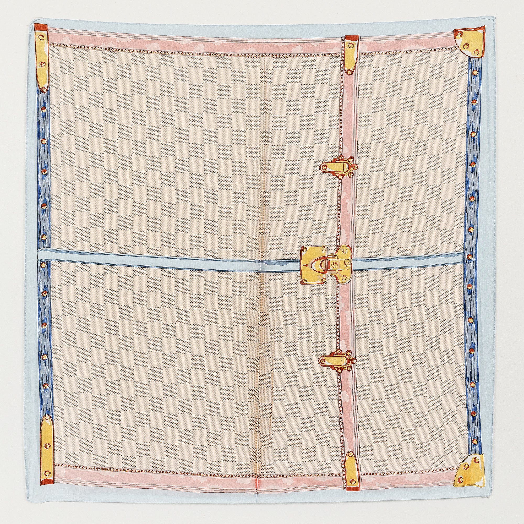 Stylish Chest Box Print Square Scarf