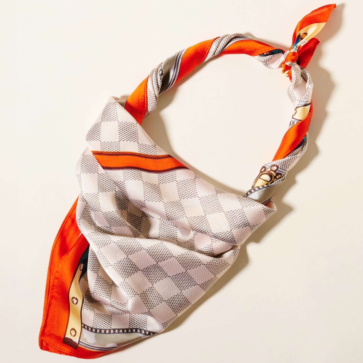 Stylish Chest Box Print Square Scarf
