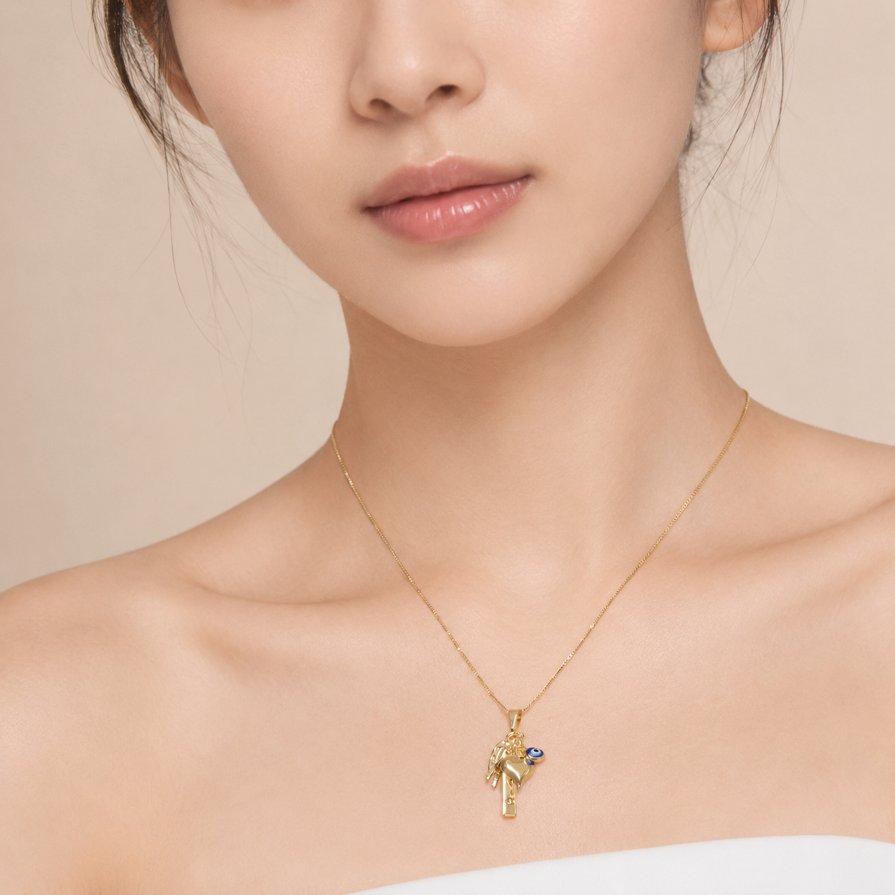 18K Gold Filled Lucky Charm Necklace | Horseshoe Pendants