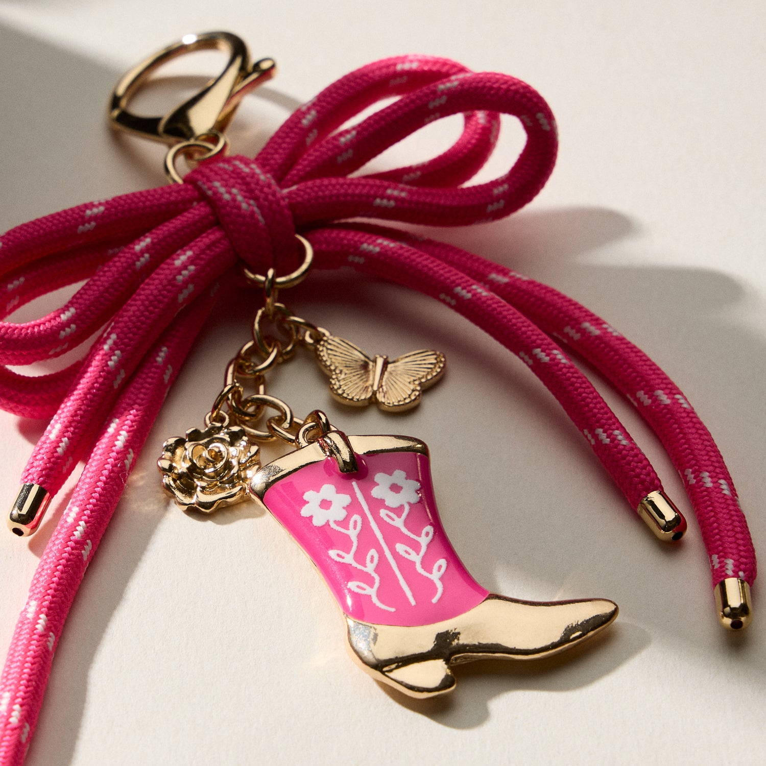 Pink Cowboy Boots | Enamel Keychain