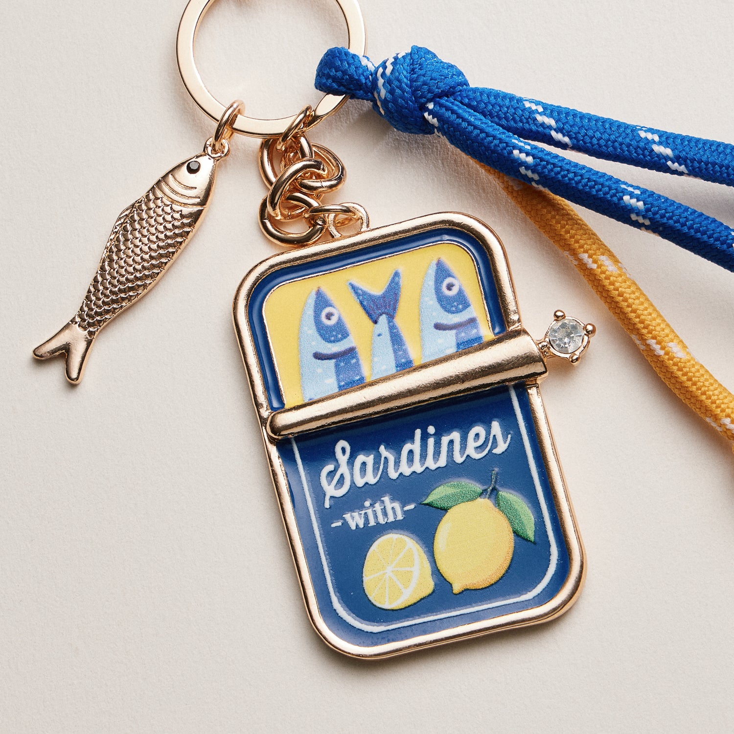 Sardine Tin Keychain | Tassel Charm