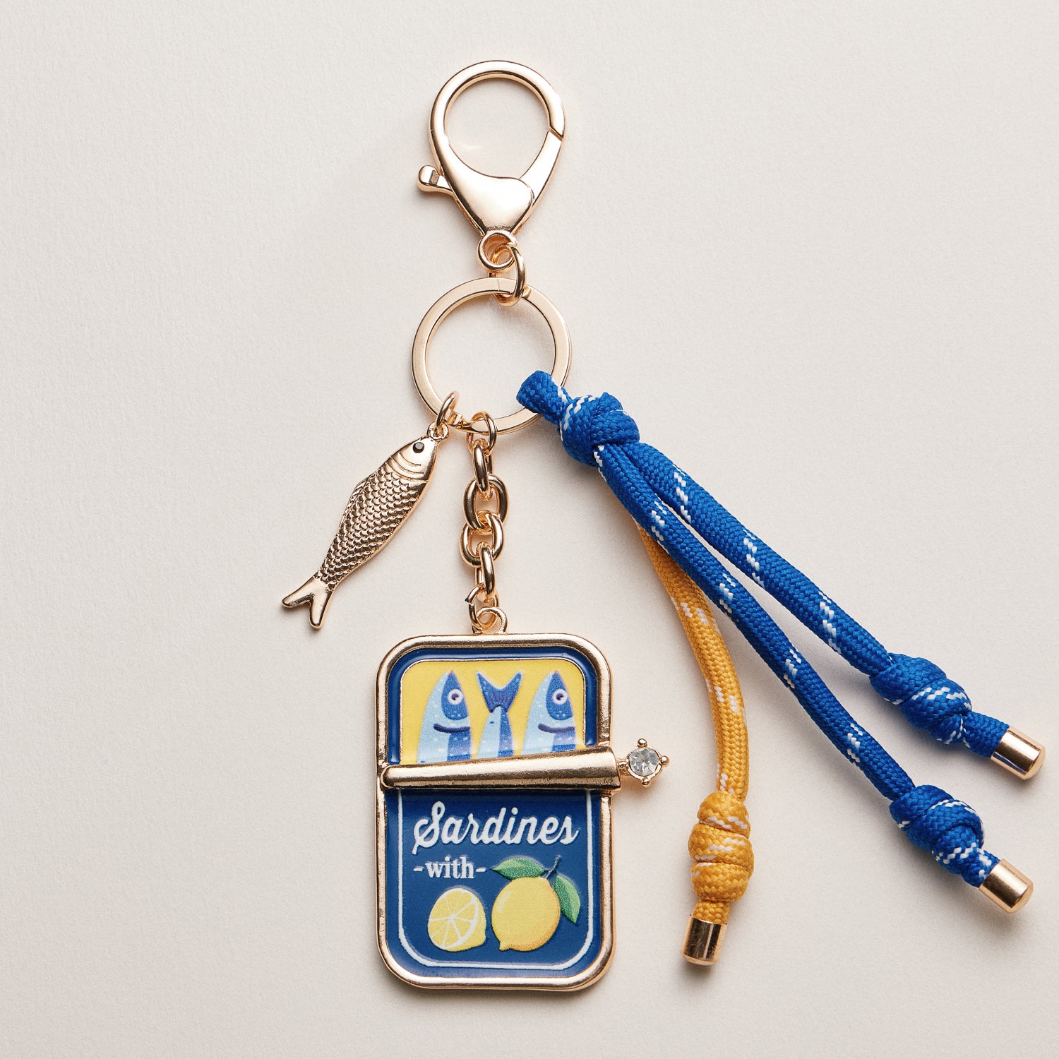Sardine Tin Keychain | Tassel Charm