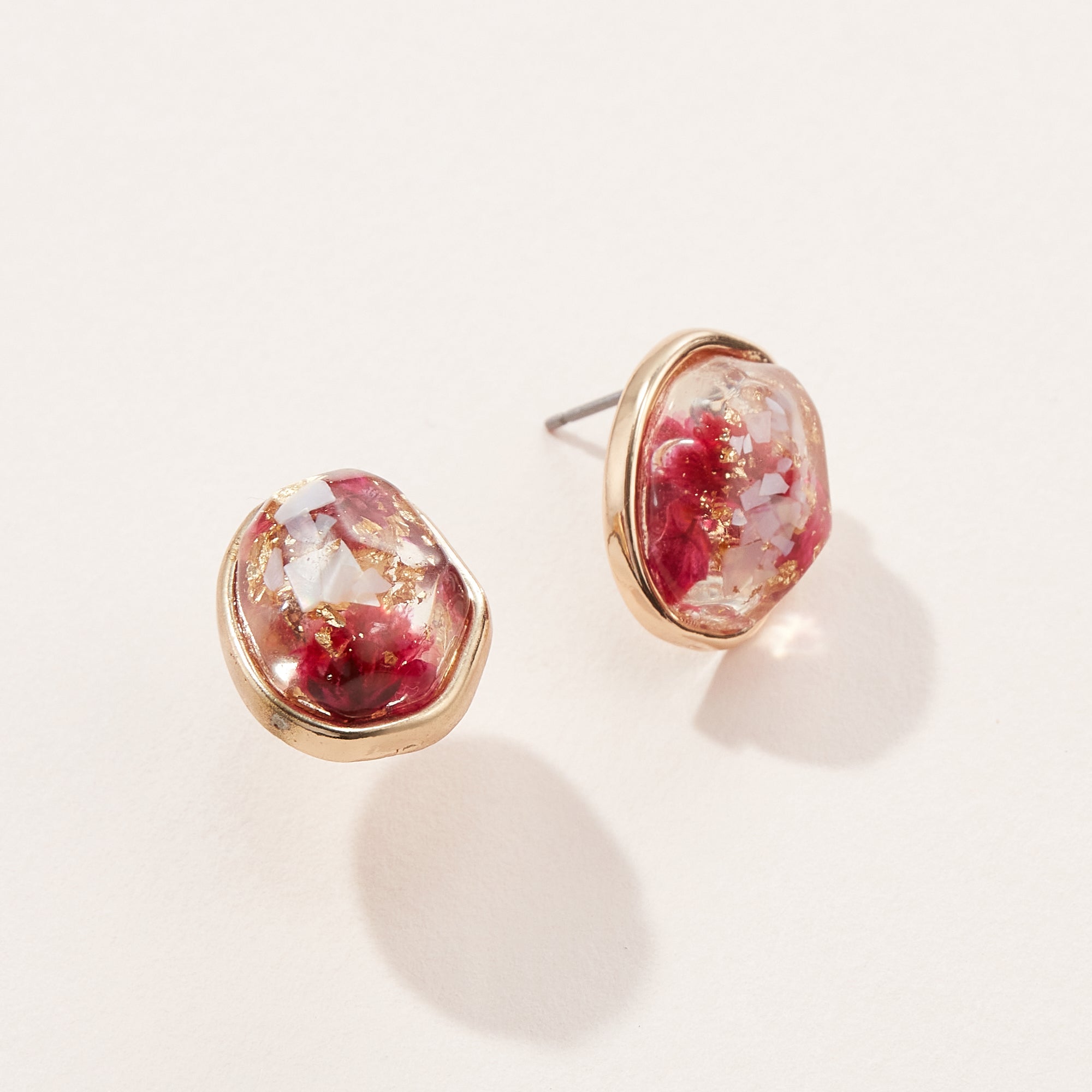 Pressed Flower Post Earrings