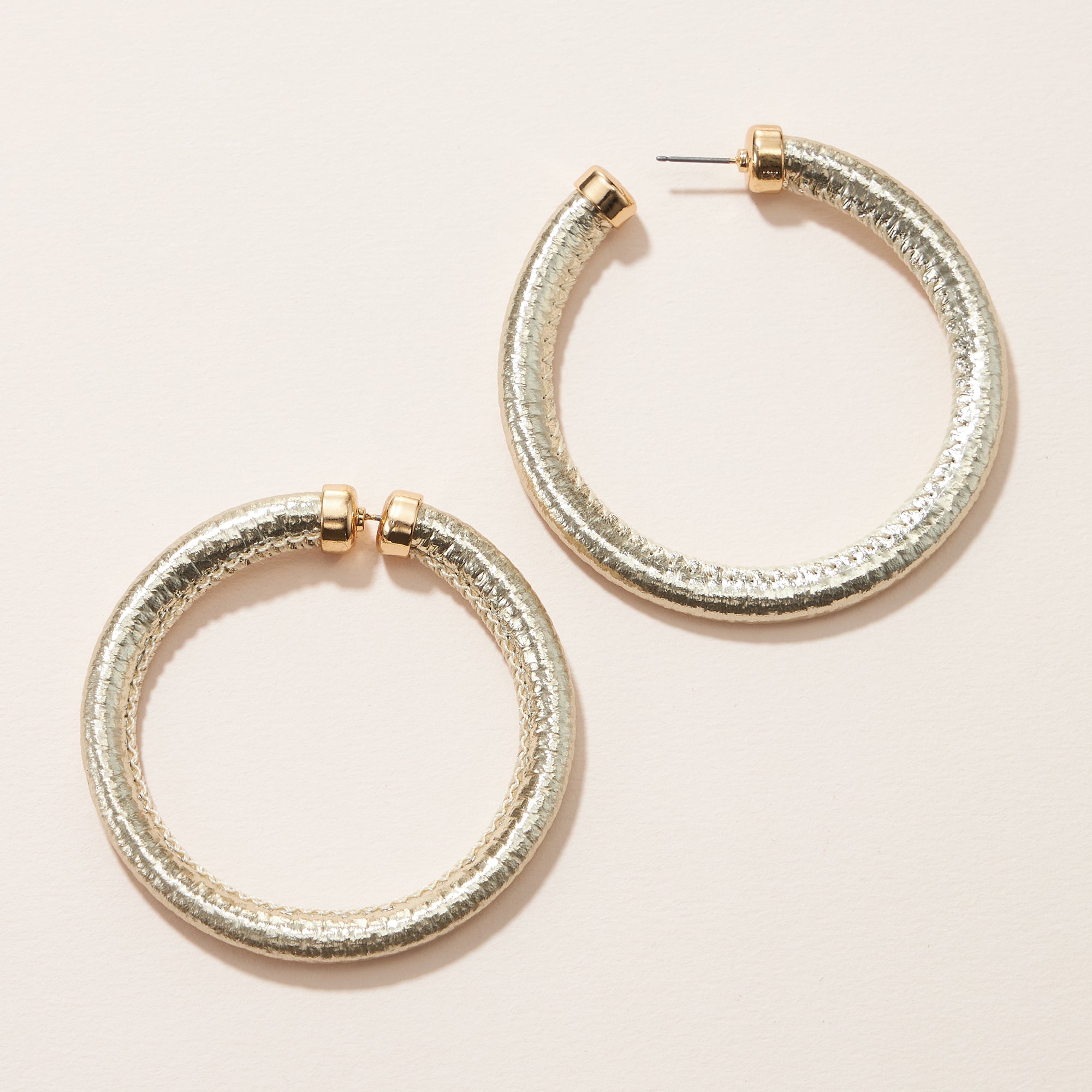 Glitter PU Leather Hoop Earrings