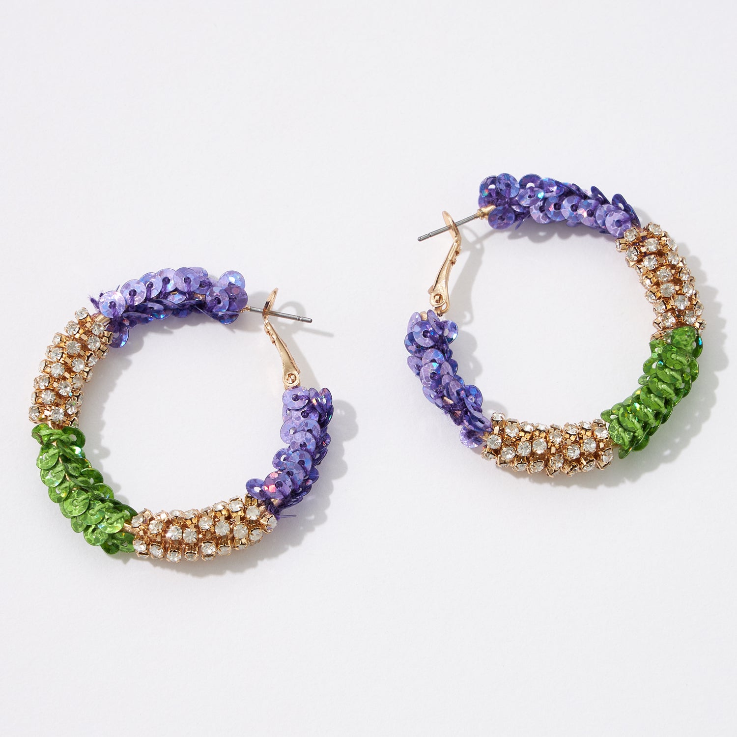 Mardi Gras Sparkly Earrings