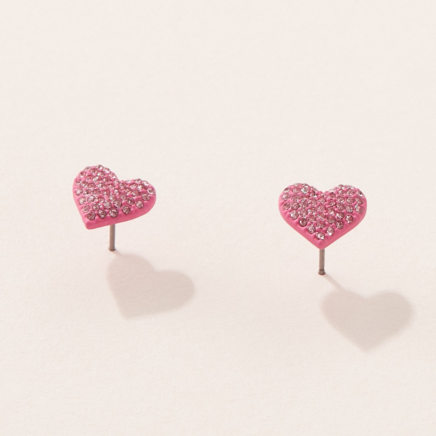 Heart Earring with CZ Stones