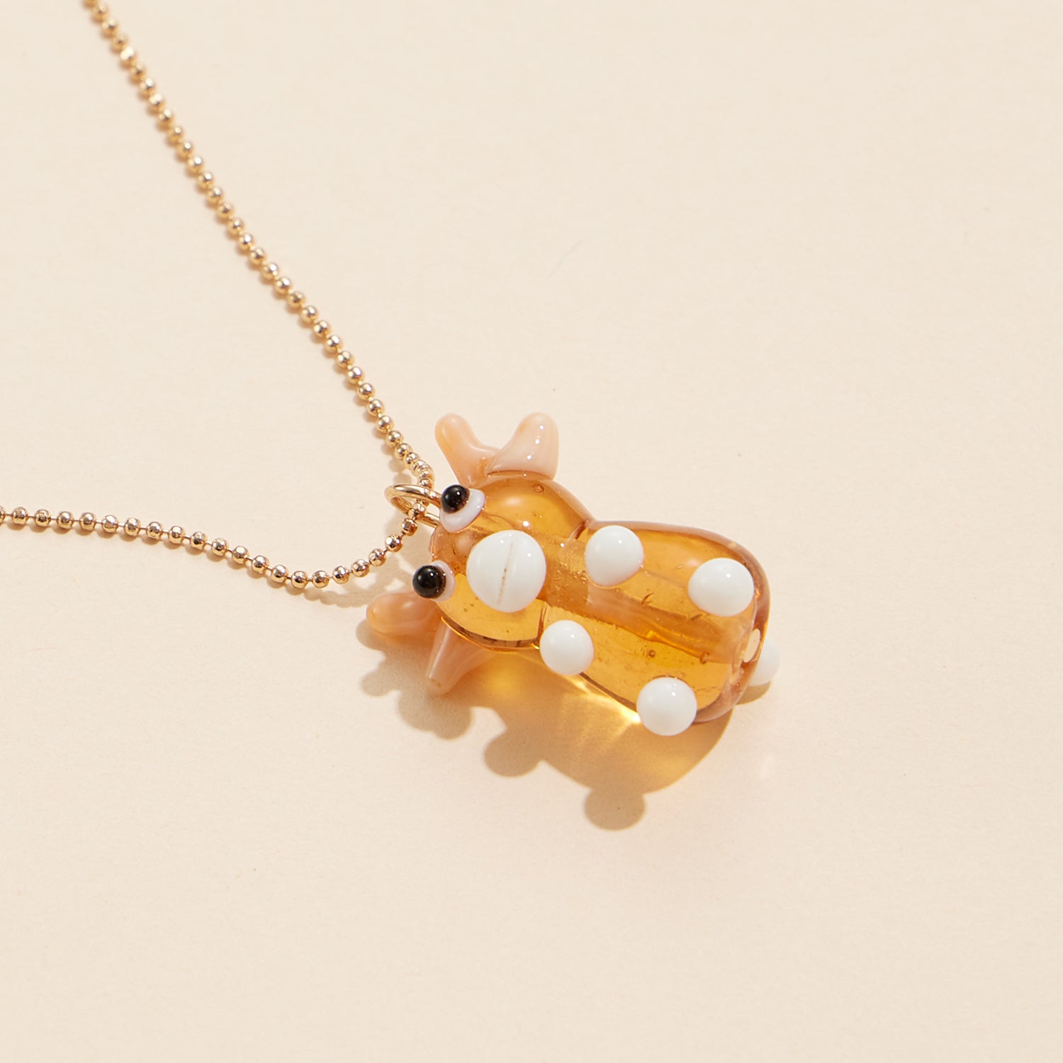 Venetian Murano Glass Reindeer Pendant