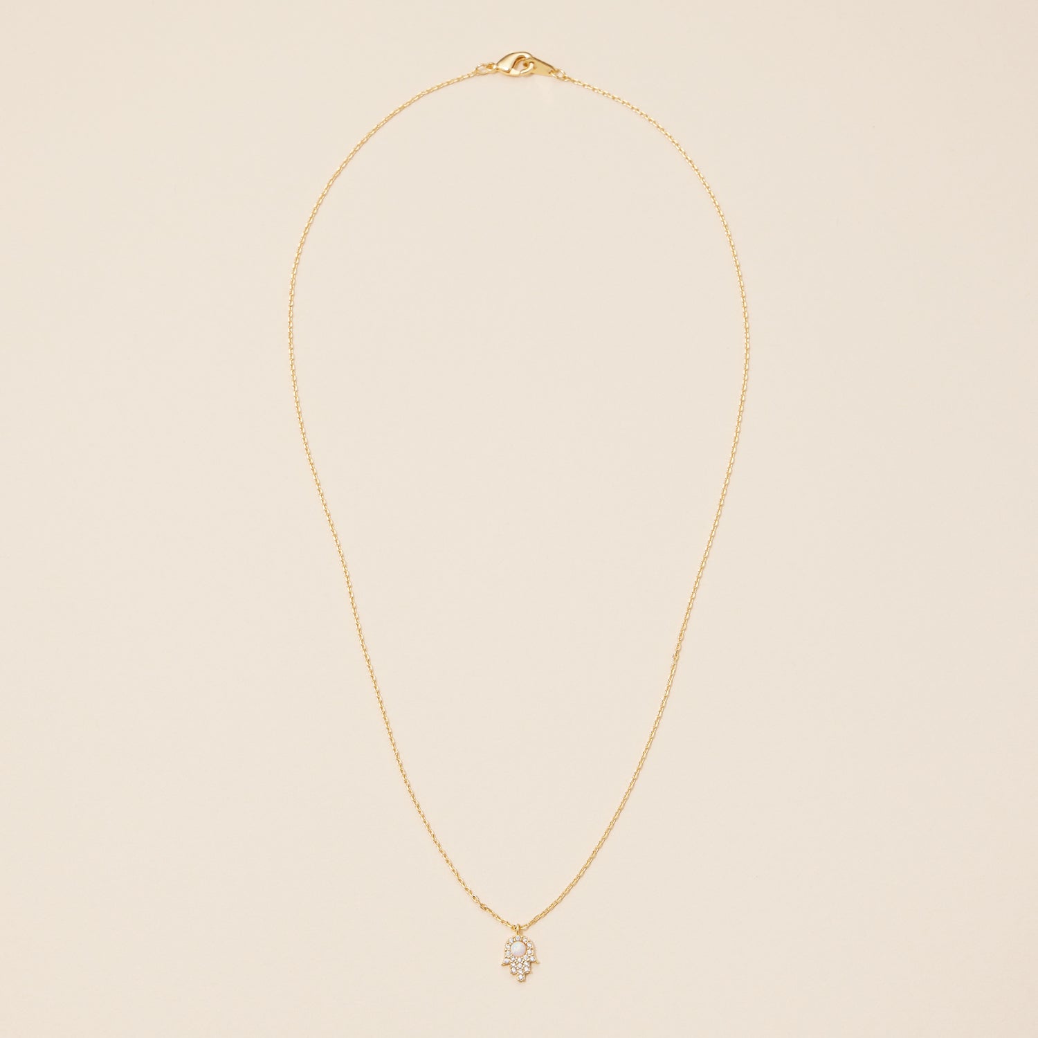 Protective 18K Gold-Dipped Hamsa Necklace