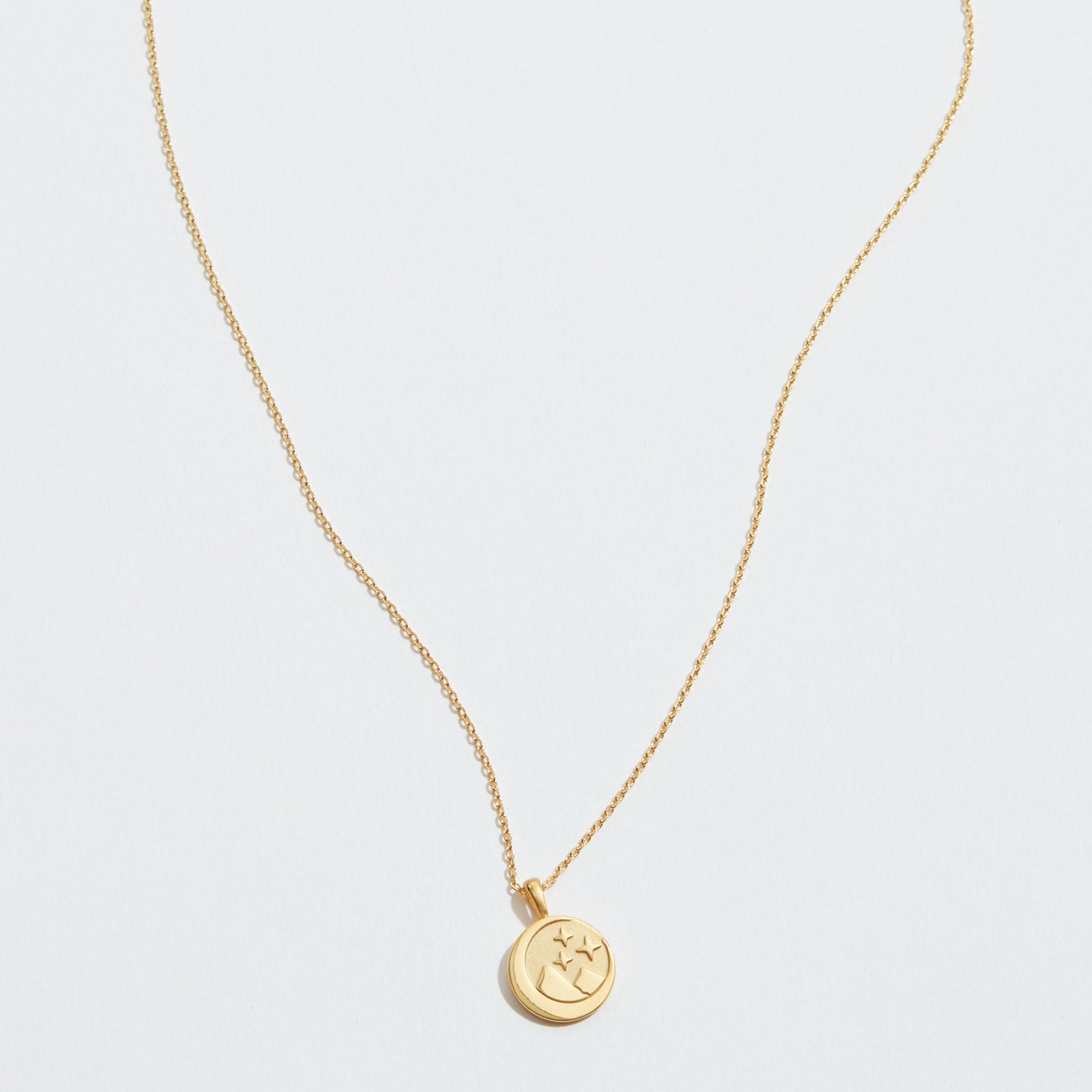 Gold Dipped Mountain Stars Pendant Necklace