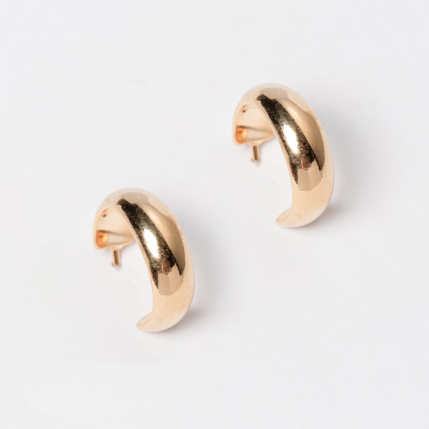 Gold Thick Chunky Hoop Earrings