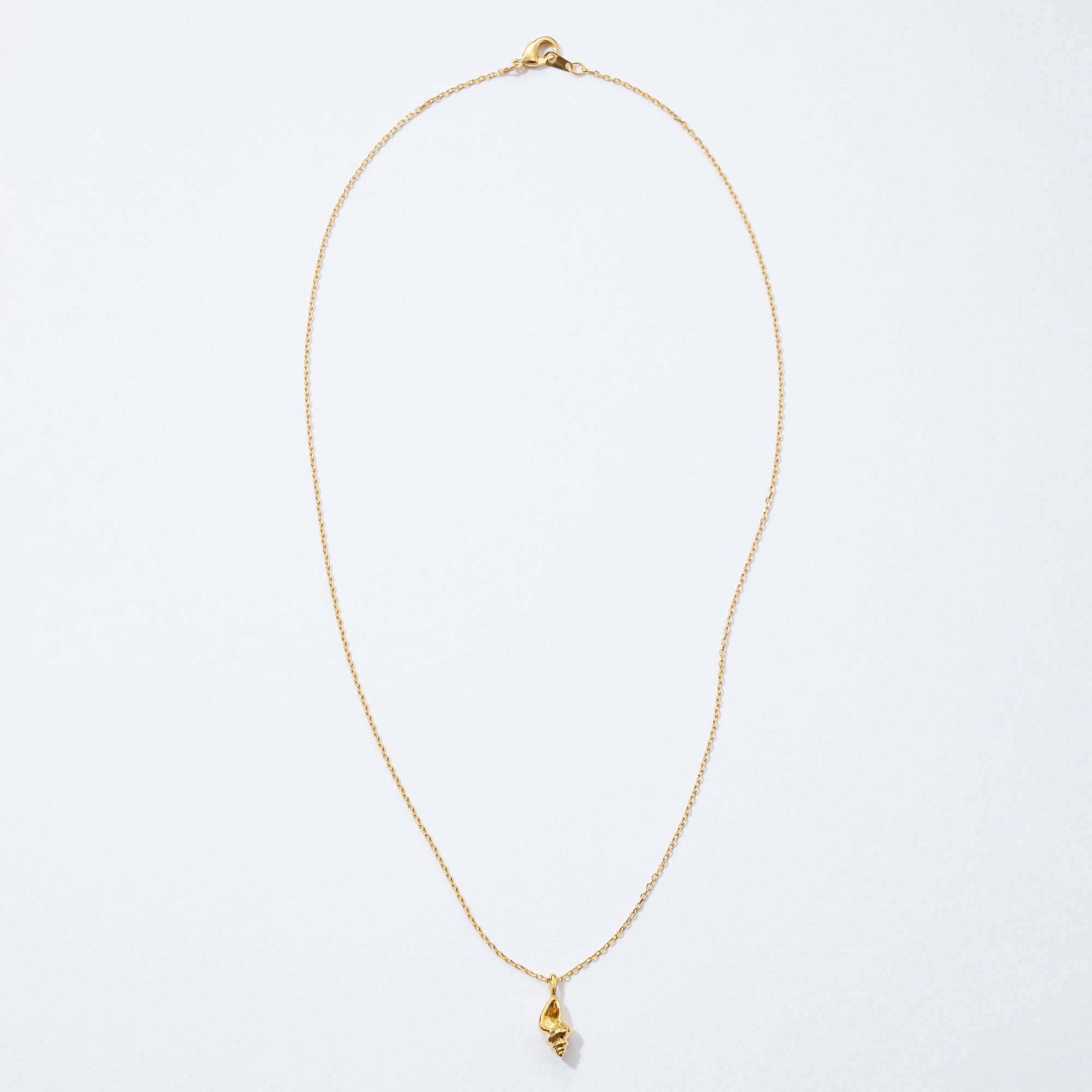 Gold Dipped Sea Snail Pendant Necklace