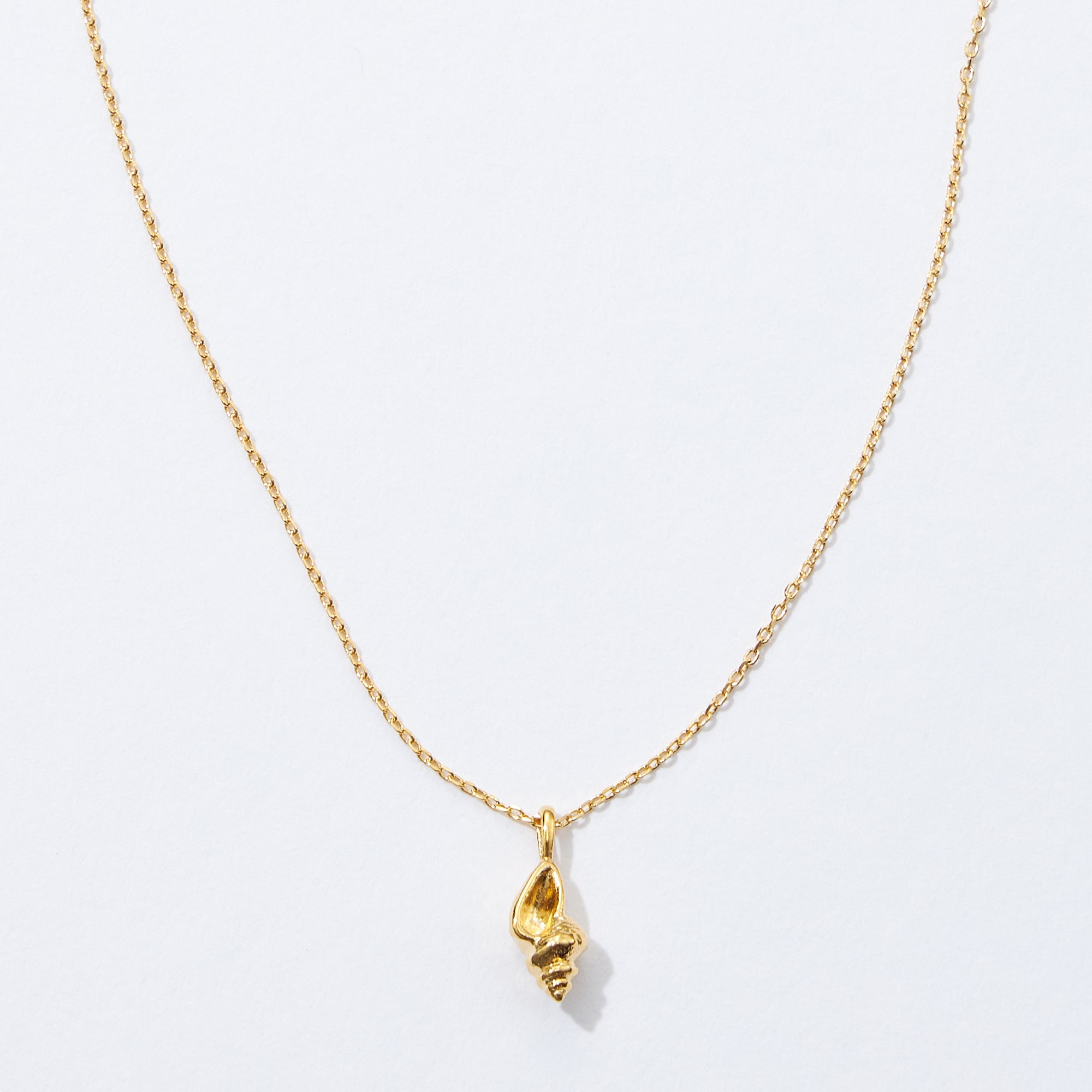 Gold Dipped Sea Snail Pendant Necklace