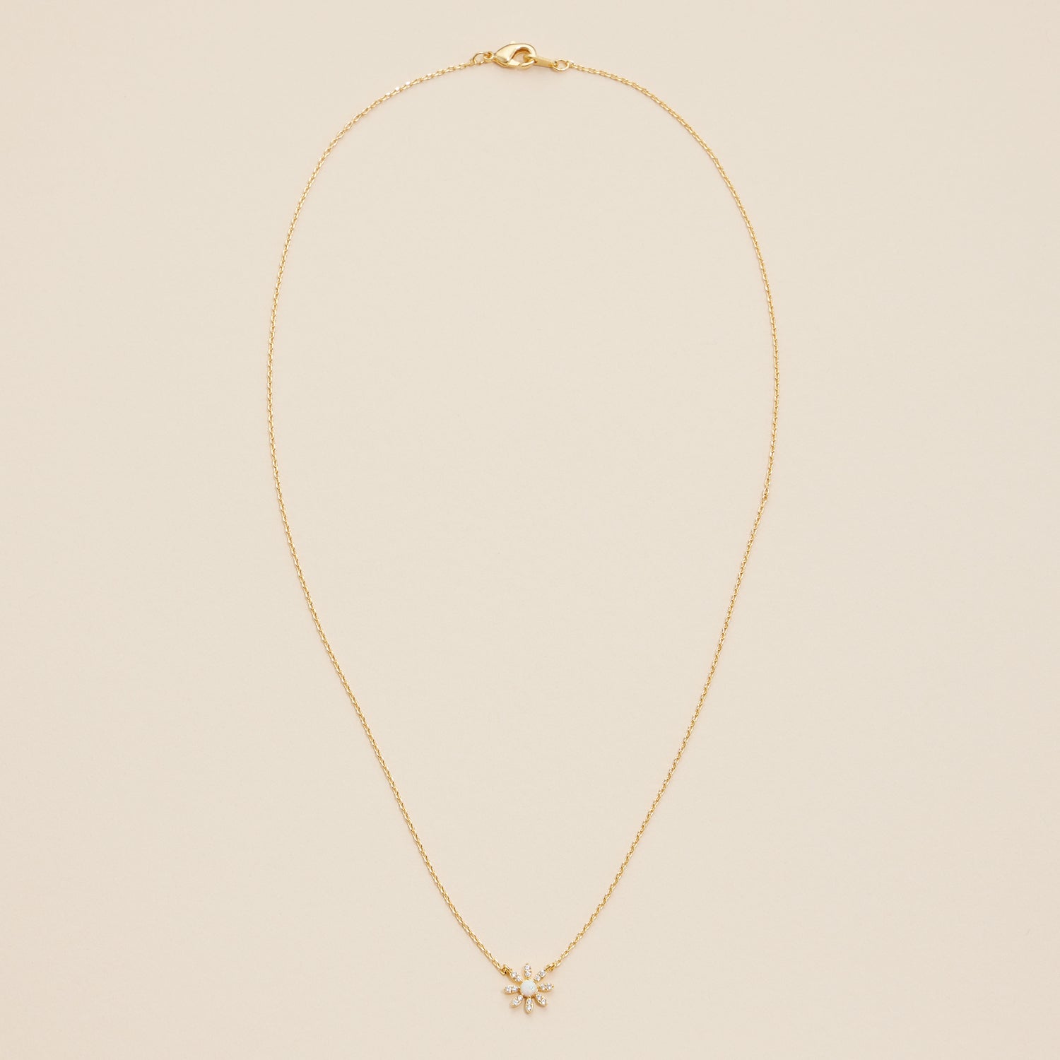 Gold-Dipped Floral Charm Necklace