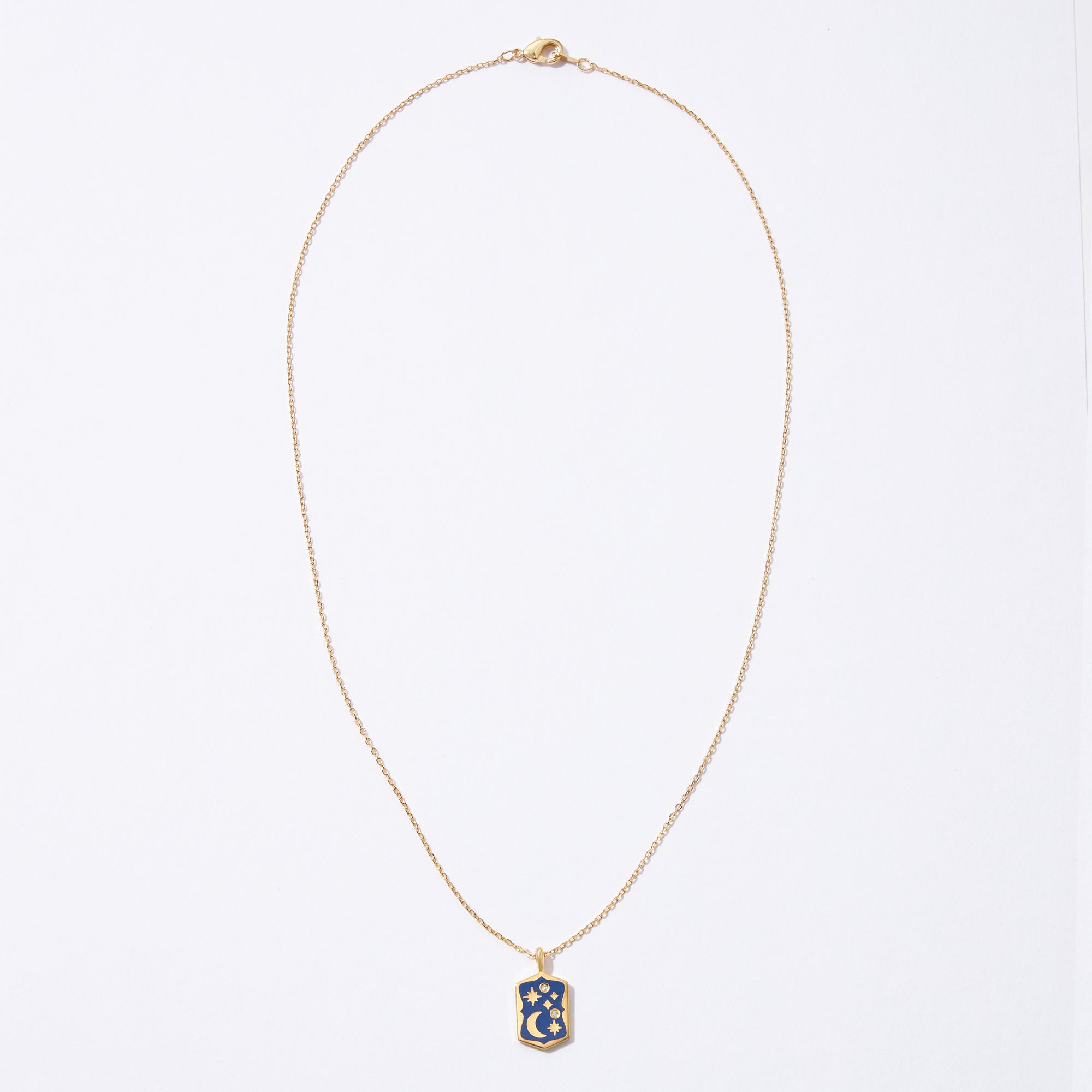 Gold Dipped Starry Night Pendant Necklace