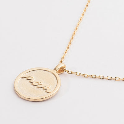 18K Gold Dipped Necklace with Mom Pendant for Mother's Day Gift