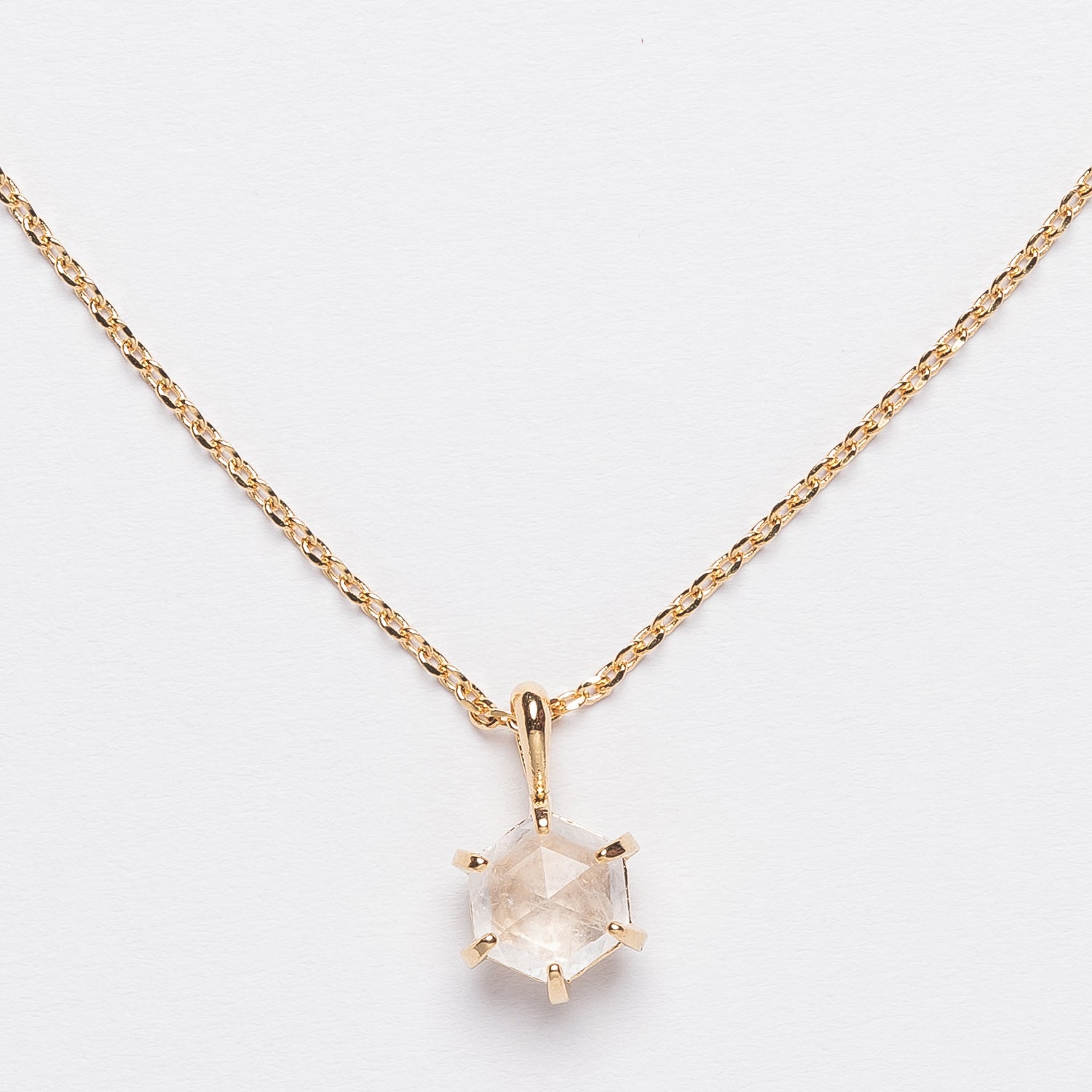 Elegant Dainty Clear Stone Pendant Necklace