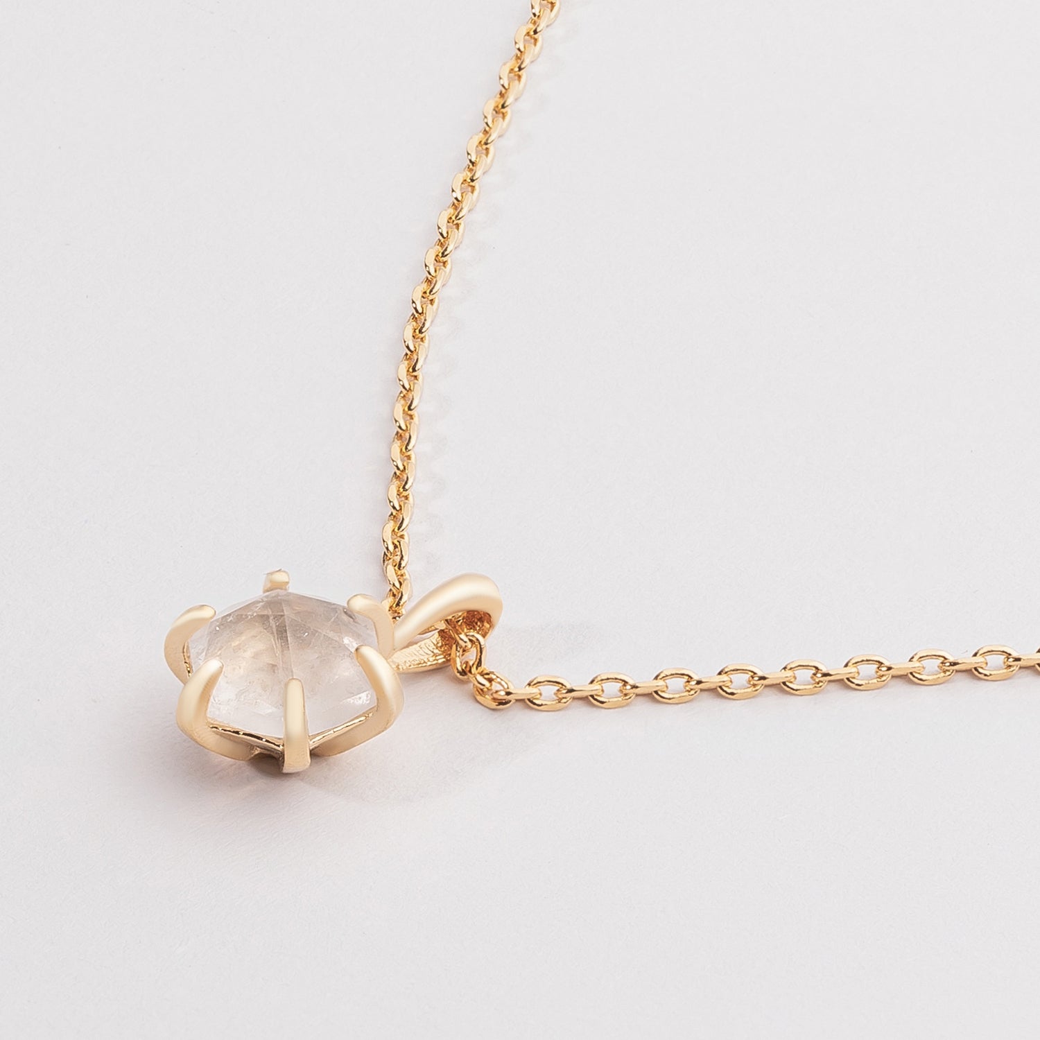 Elegant Dainty Clear Stone Pendant Necklace