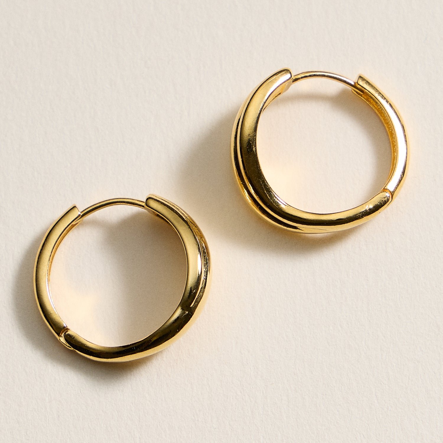 Gold-Dipped Textured Hoop Earrings – Modern Layered Design, Made in Korea