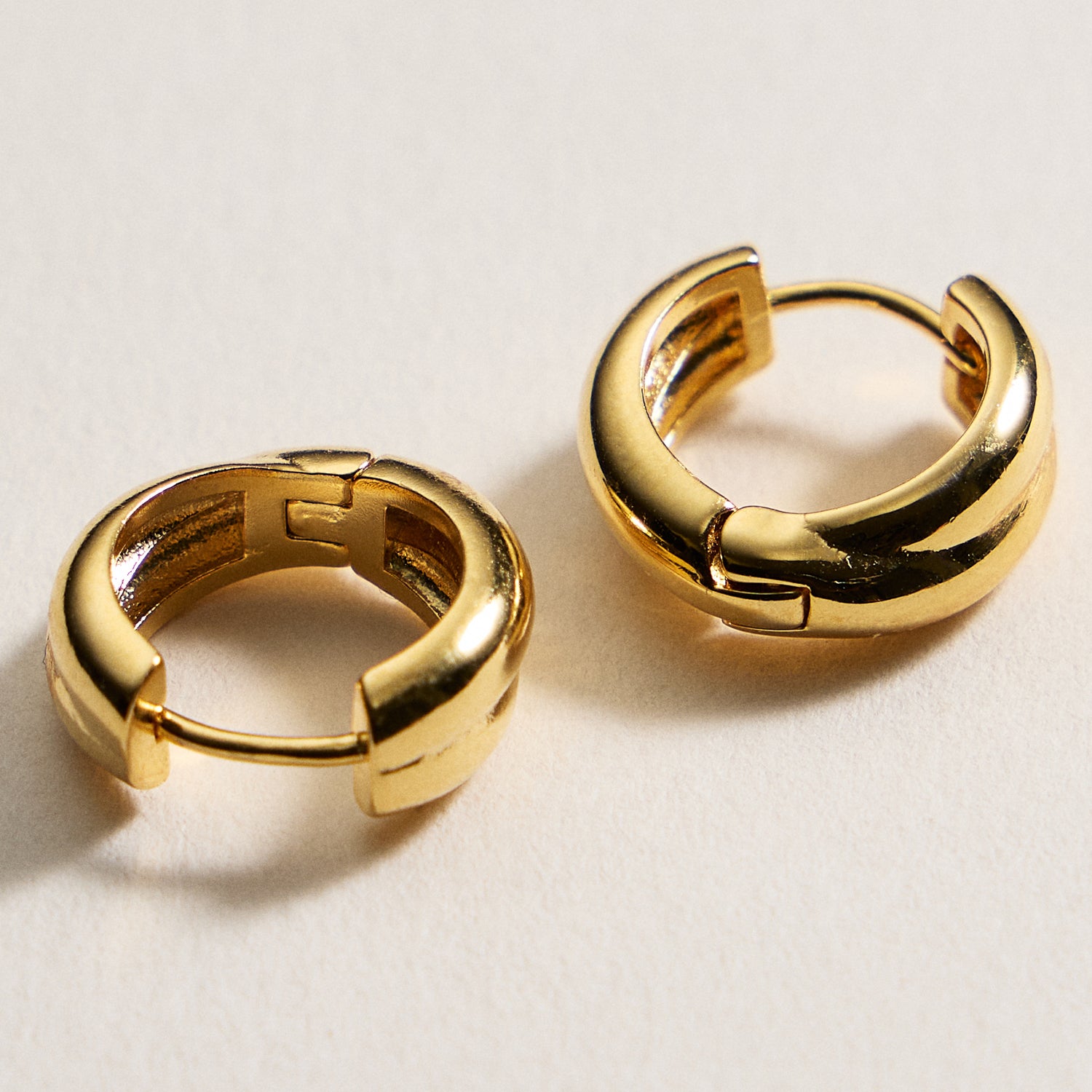 Gold Dipped Chunky Hoop Earrings
