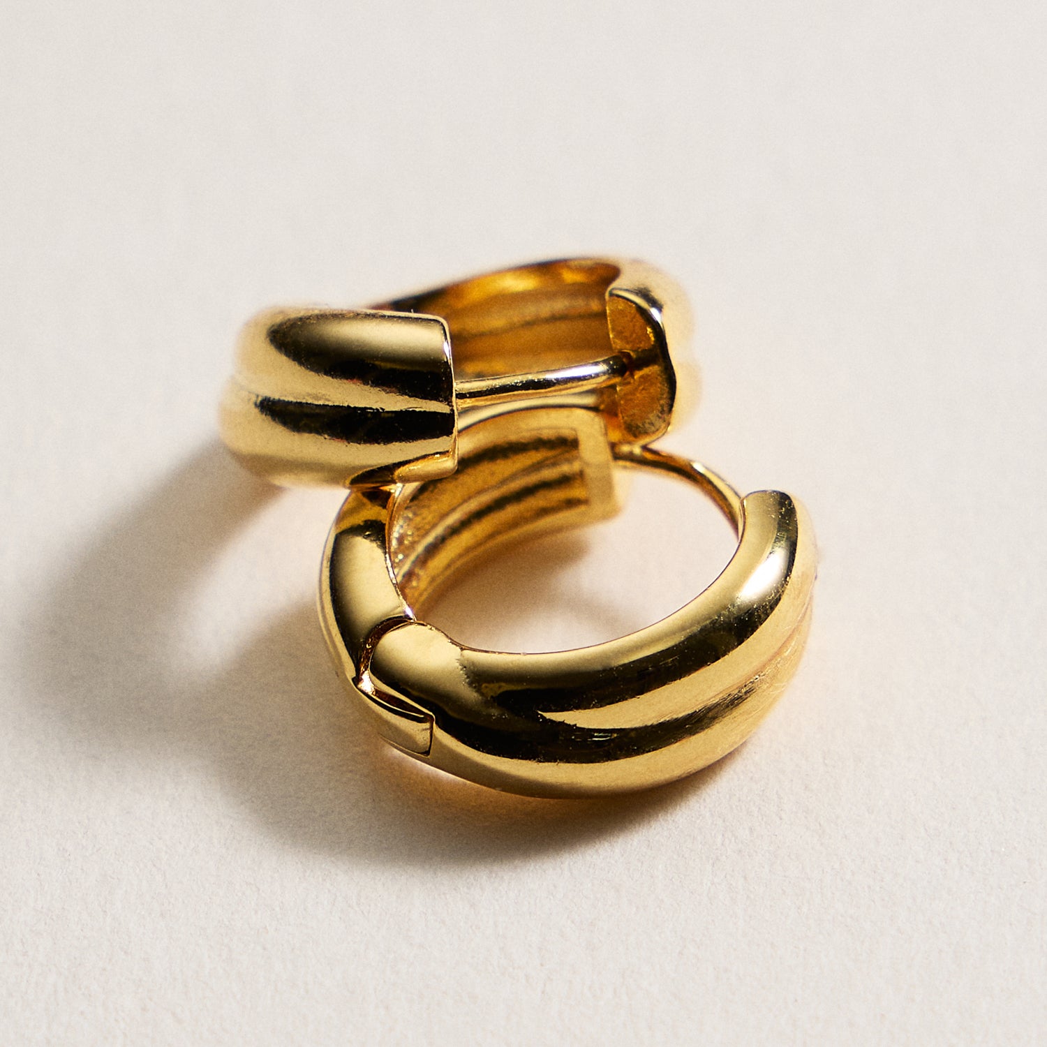 Gold Dipped Chunky Hoop Earrings