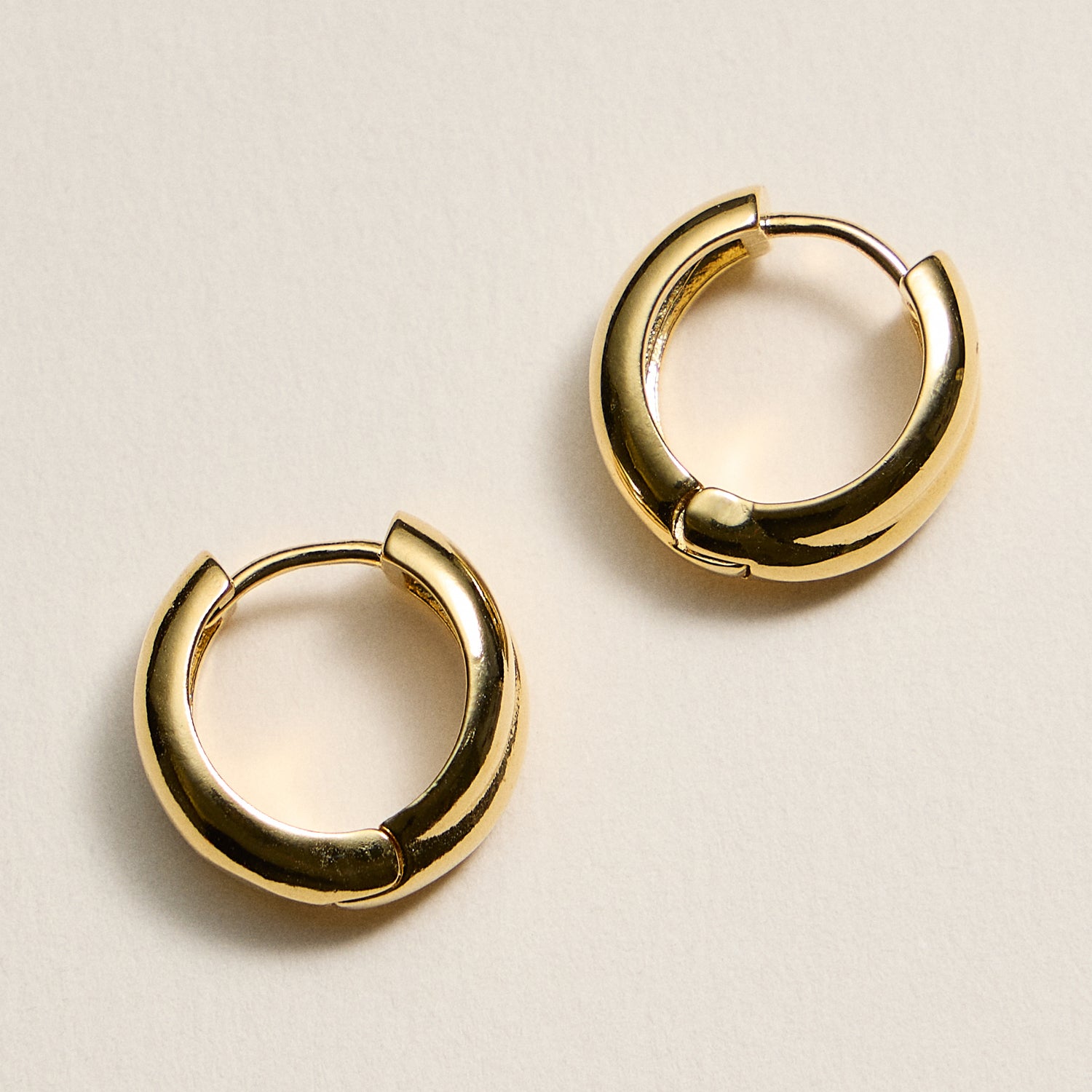 Gold Dipped Chunky Hoop Earrings