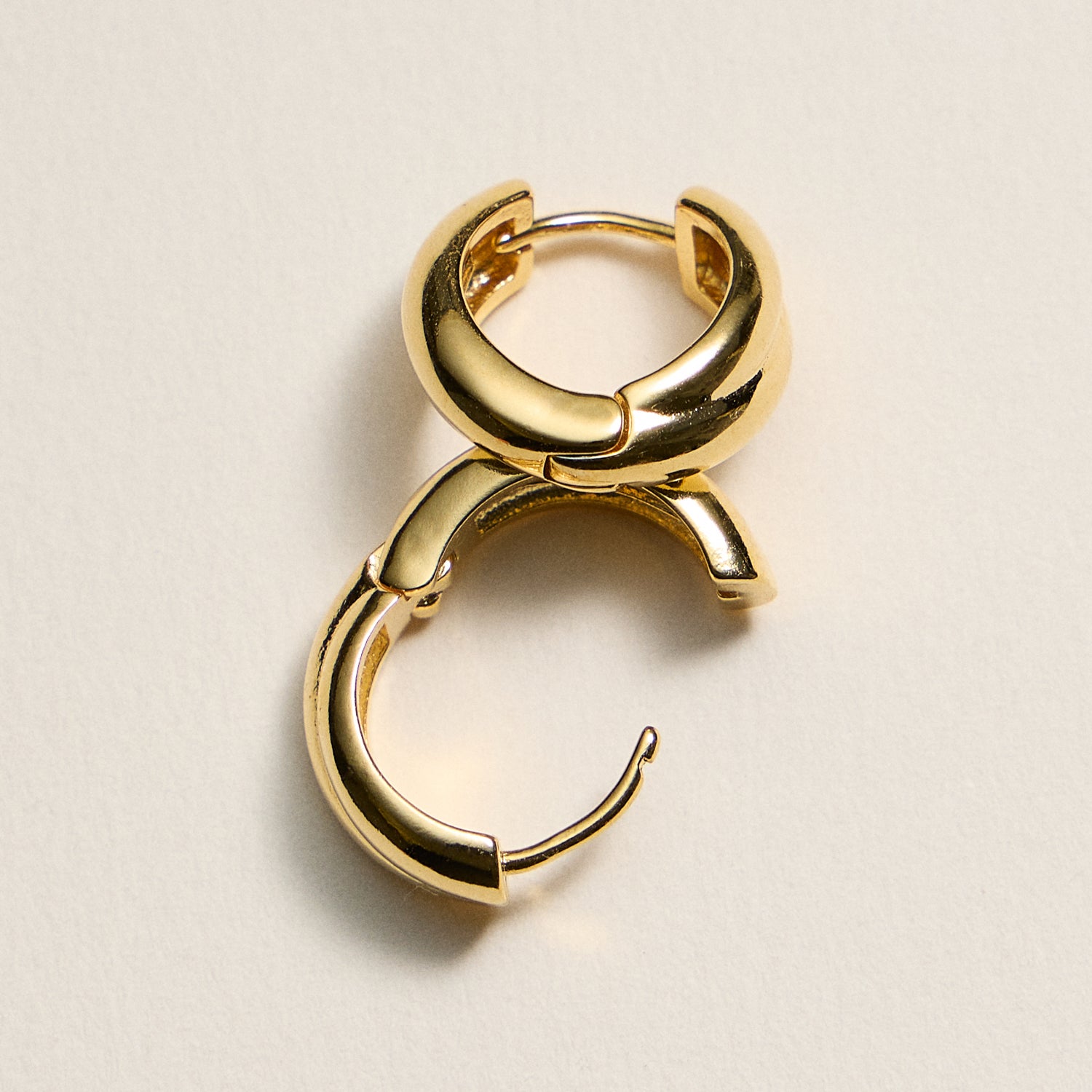 Gold Dipped Chunky Hoop Earrings