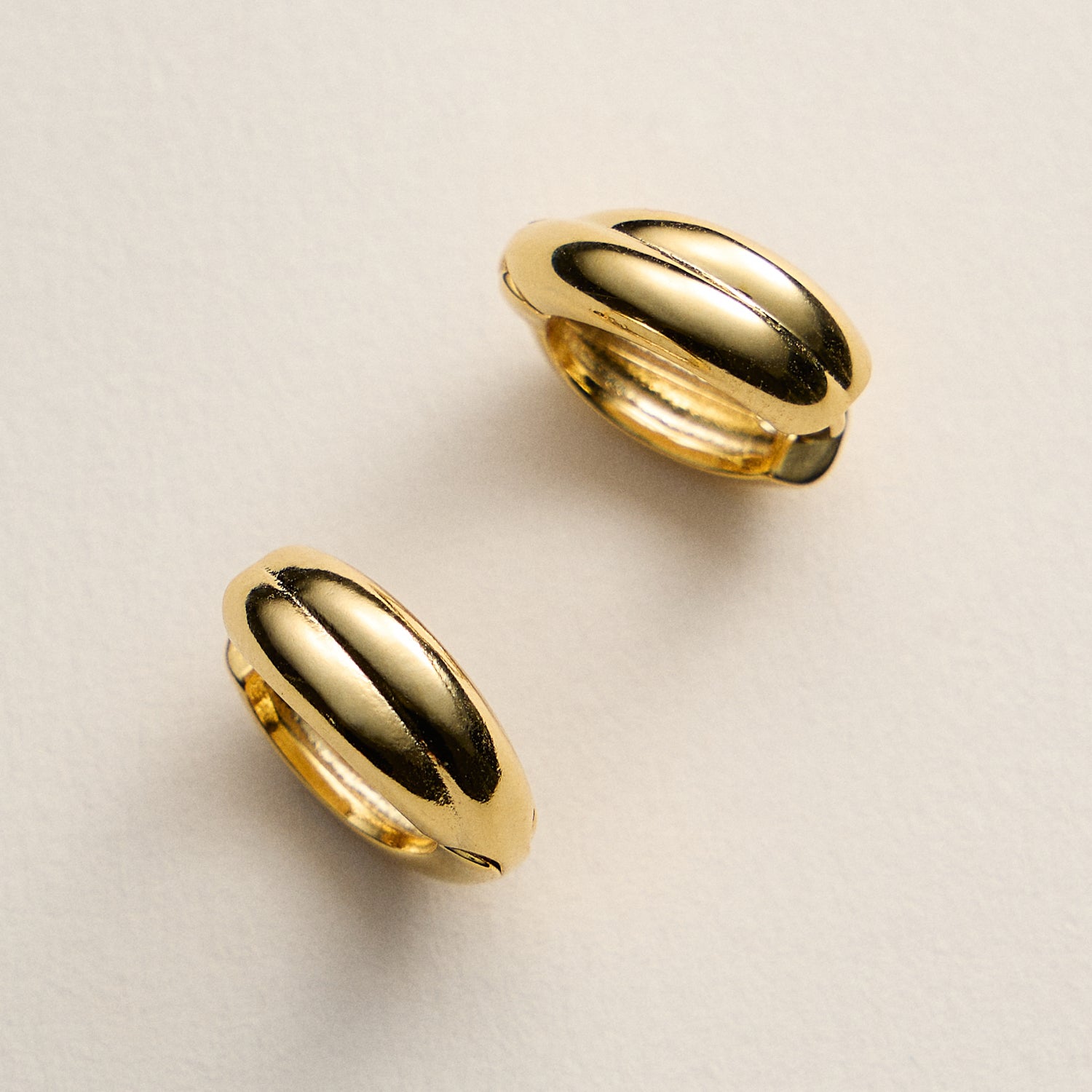 Gold Dipped Chunky Hoop Earrings