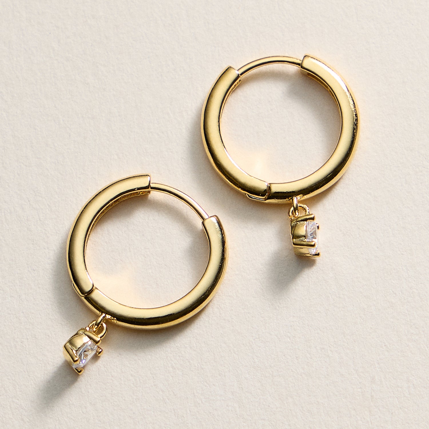 gold huggie earrings