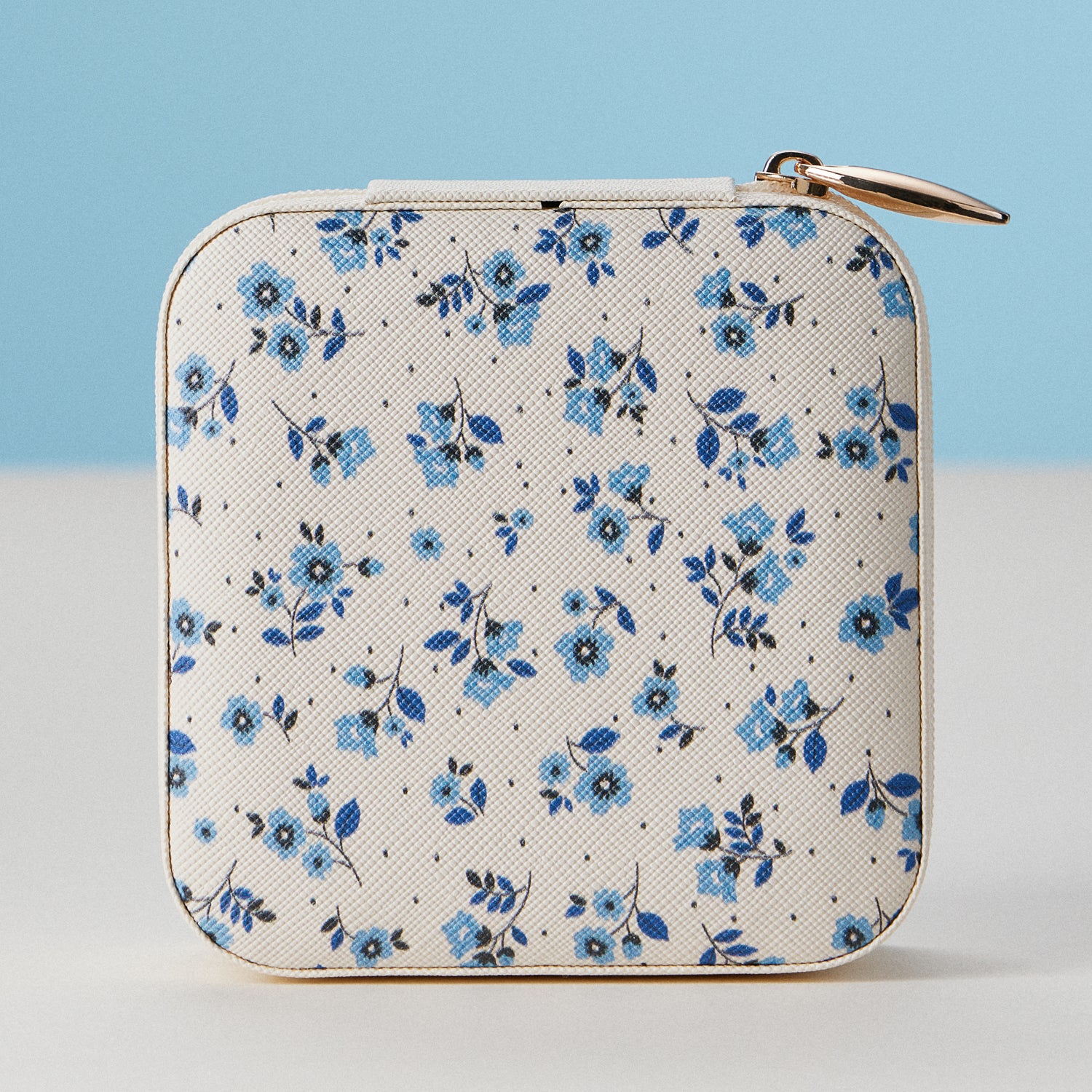Faux Leather Novelty Print Travel Jewelry Box