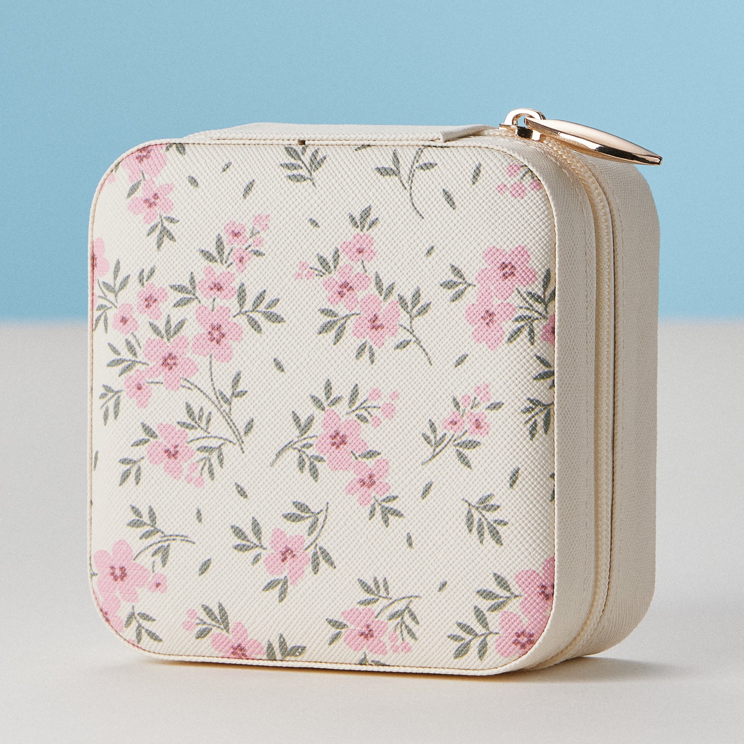 Faux Leather Novelty Print Travel Jewelry Box