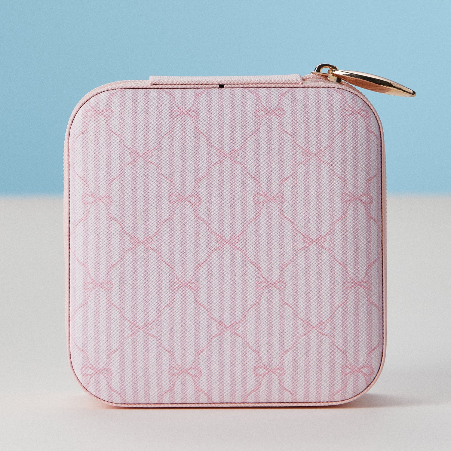 Travel-Size Jewelry Box | Bow Monogram Print