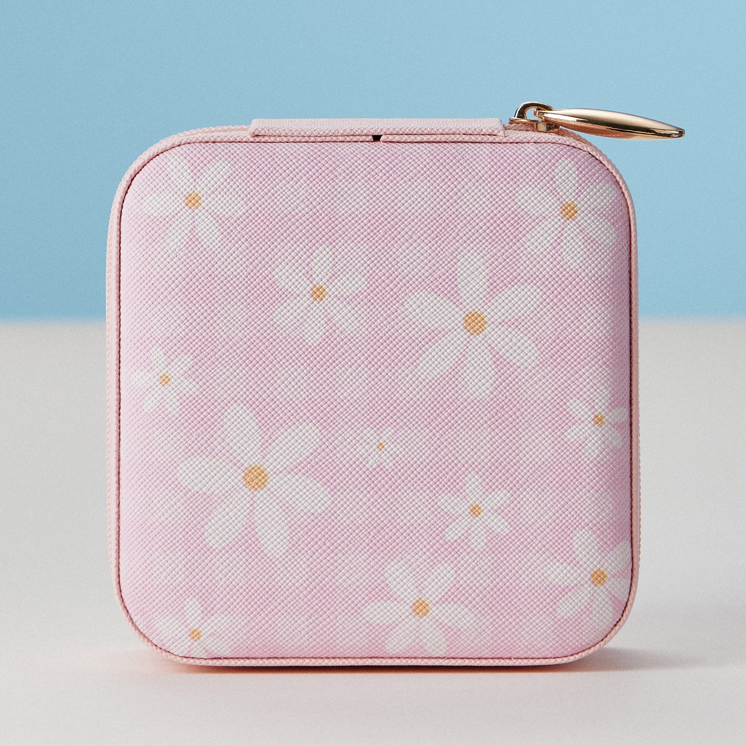 Travel-Size Jewelry Box | Daisy Flower Pattern