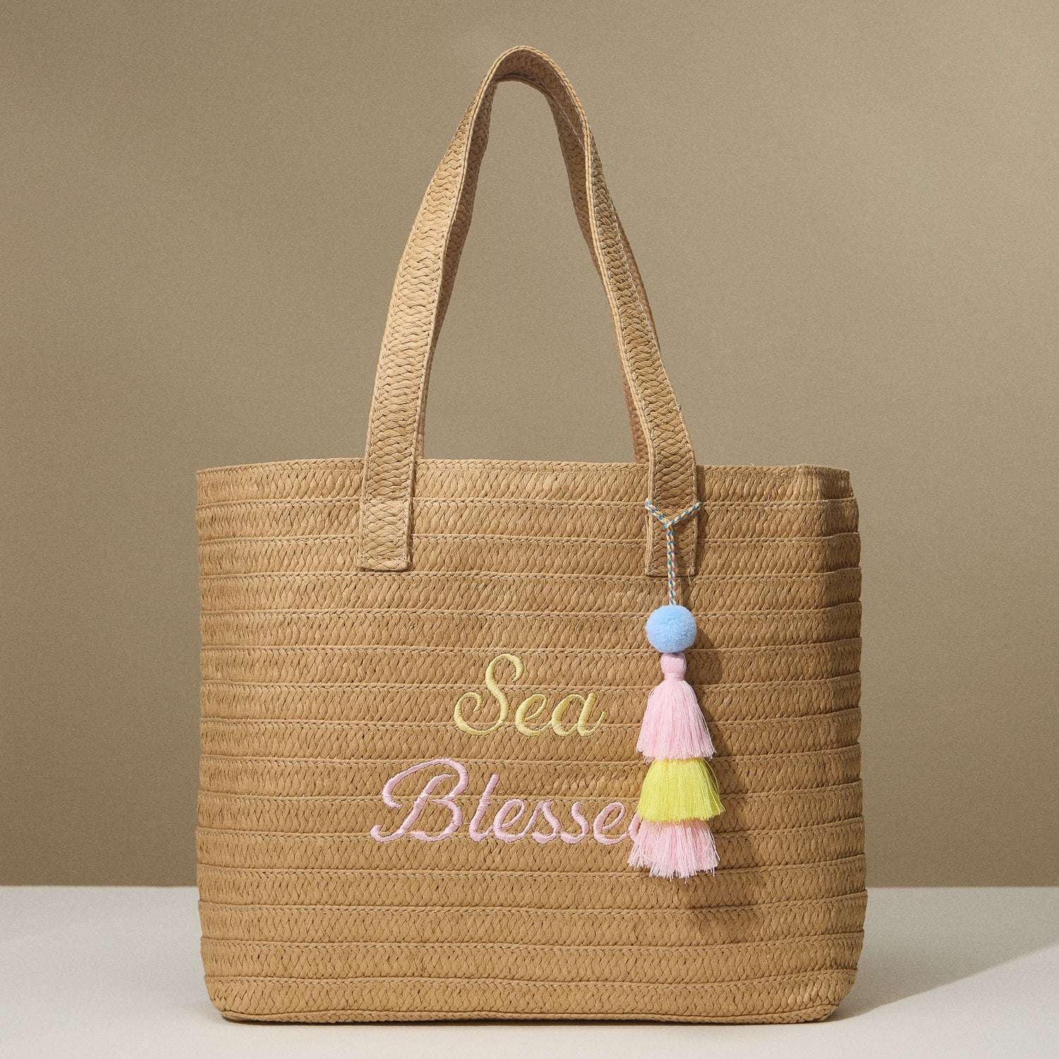 raffia tote bag