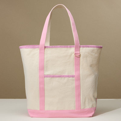 Ecofriendly Cotton Canvas Tote Bag with Charm Holder