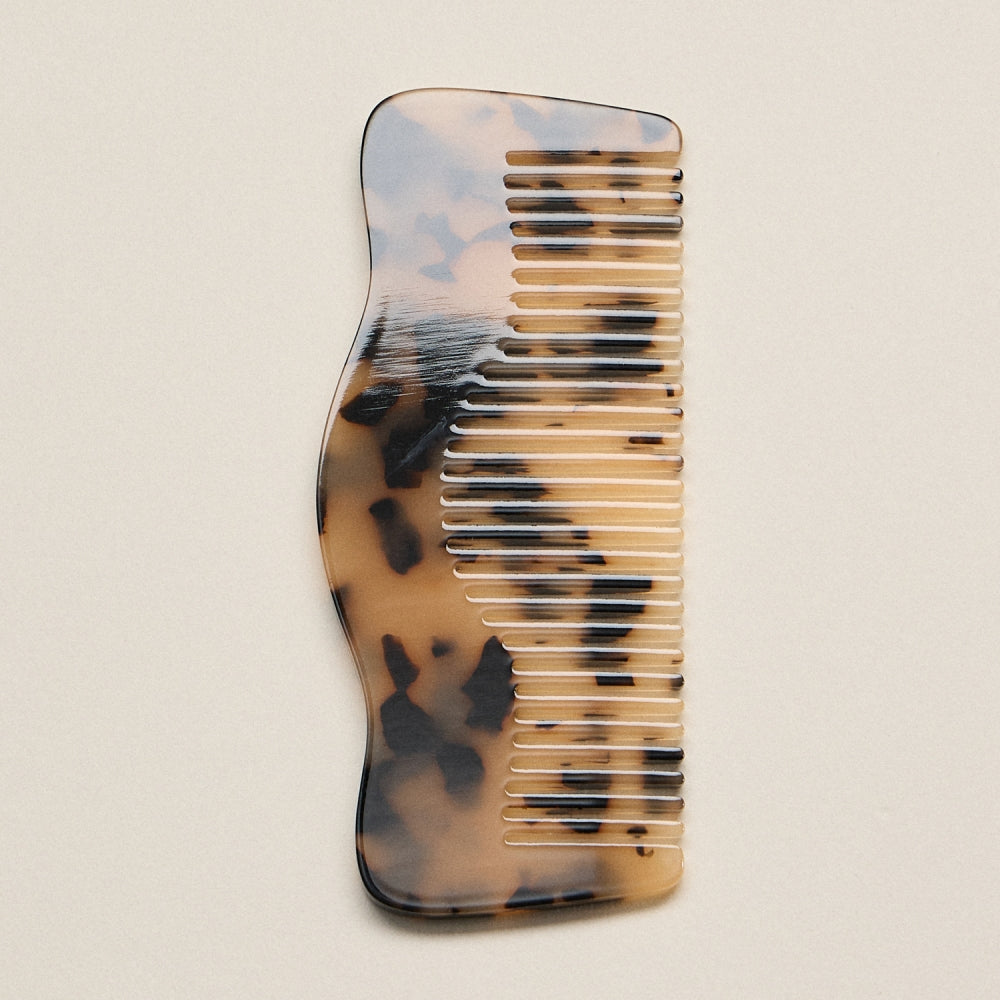 Marbled Wide-Tooth Detangling Comb