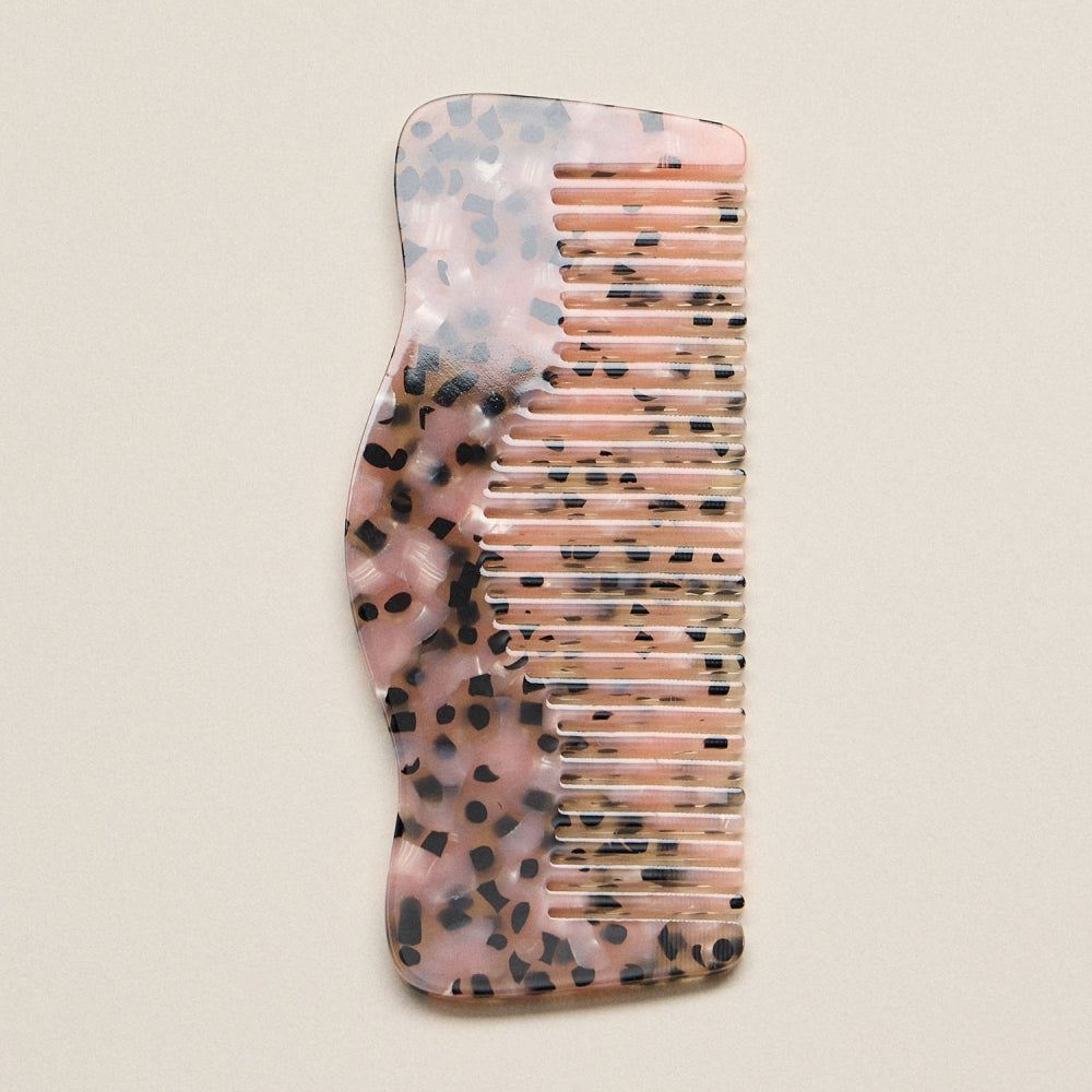 Marbled Wide-Tooth Detangling Comb