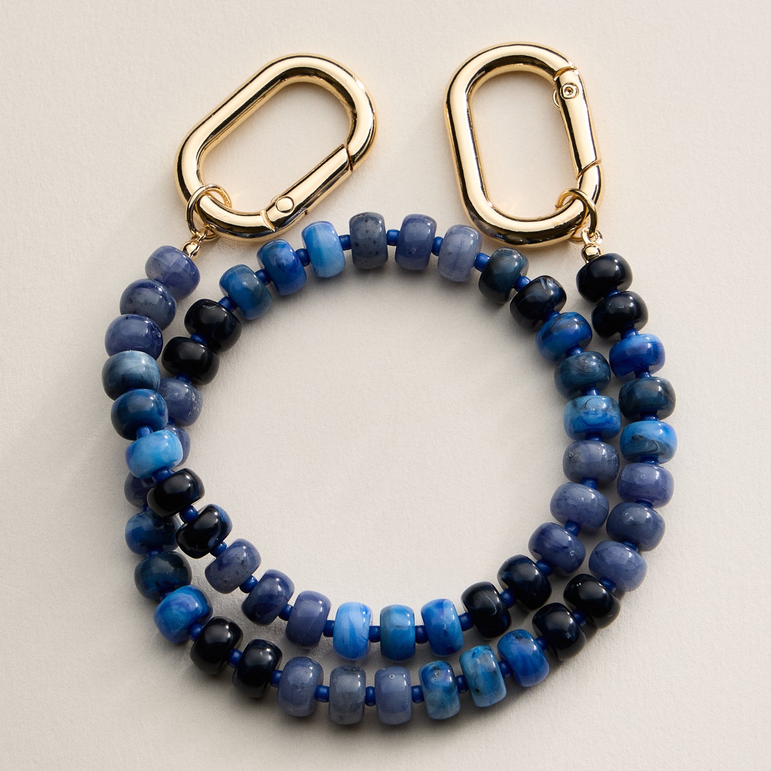Colorful Beaded Bag Charm with Gold Clasp Trendy Accessory - Frem
