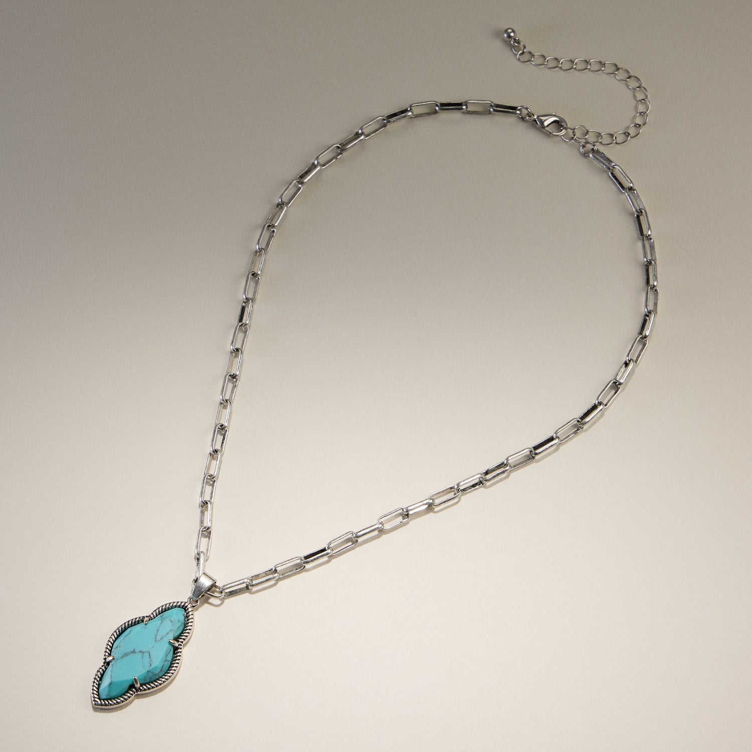 Natural Turquoise Marquise Necklace