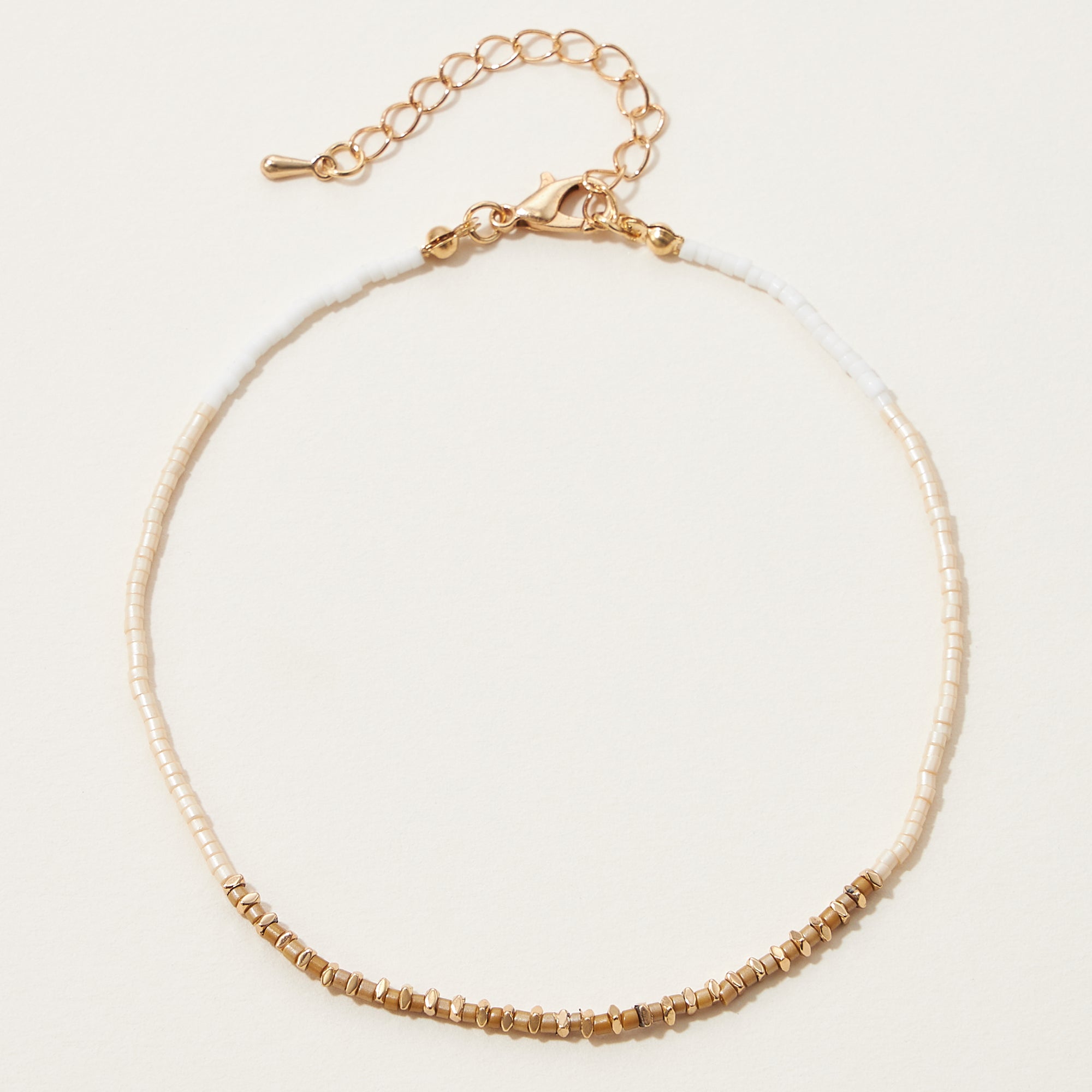Dainty Seed Bead Anklet