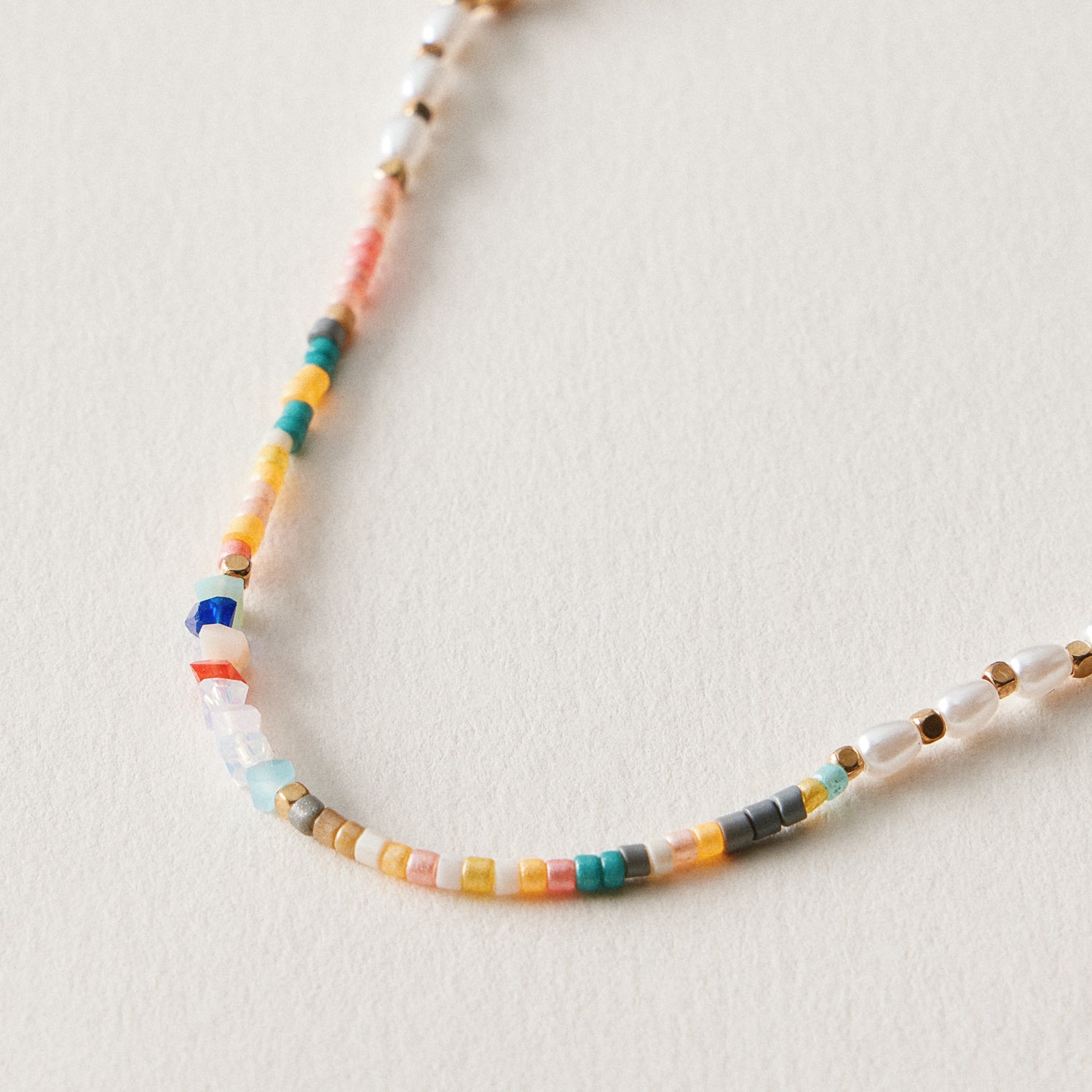 Colorful Beaded Pearl Anklet | Boho Summer Jewelry