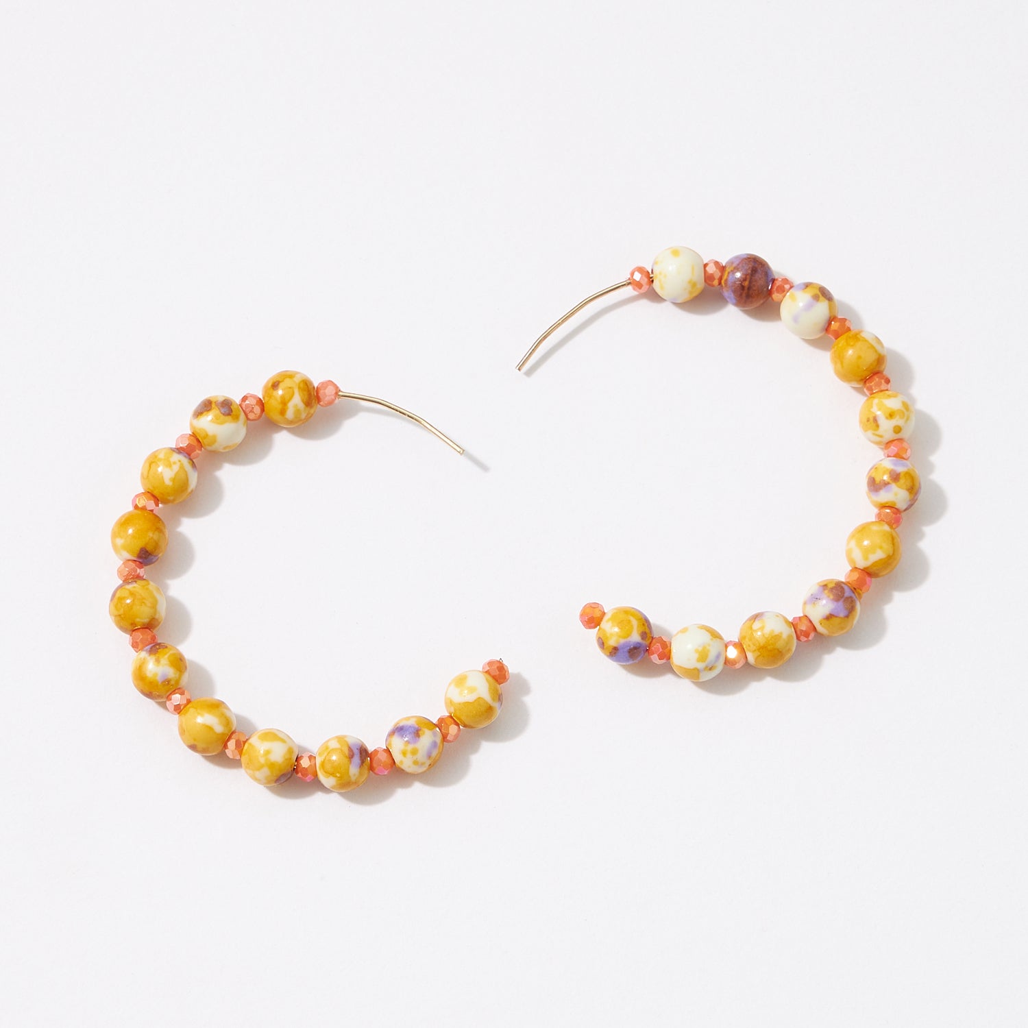 Natural Stone Hoop Earrings