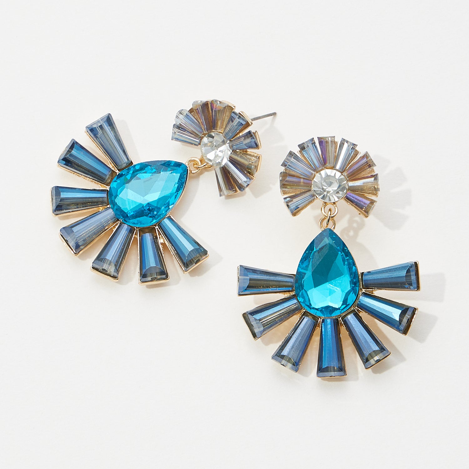 Stylish Glass Stone Mixed Dangling Earrings