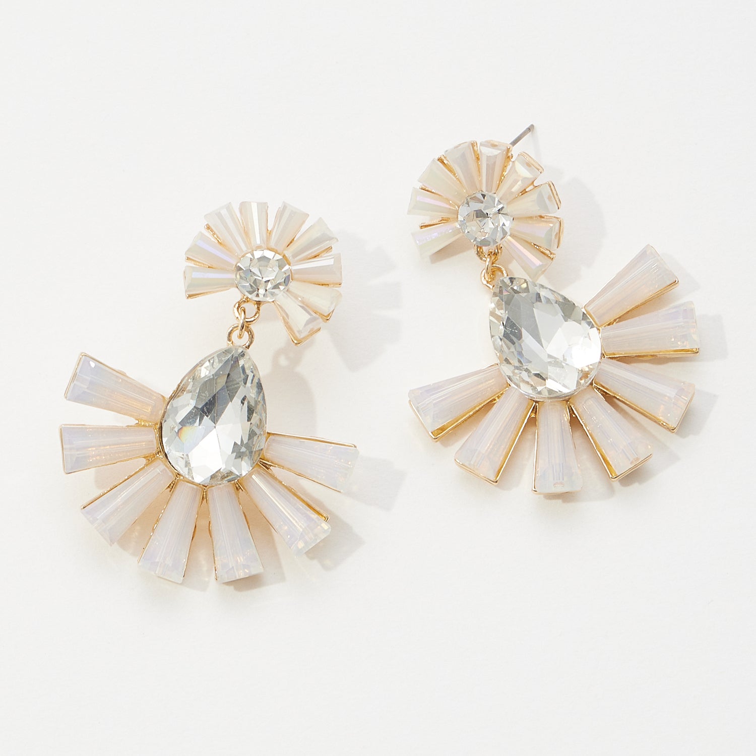 Stylish Glass Stone Mixed Dangling Earrings