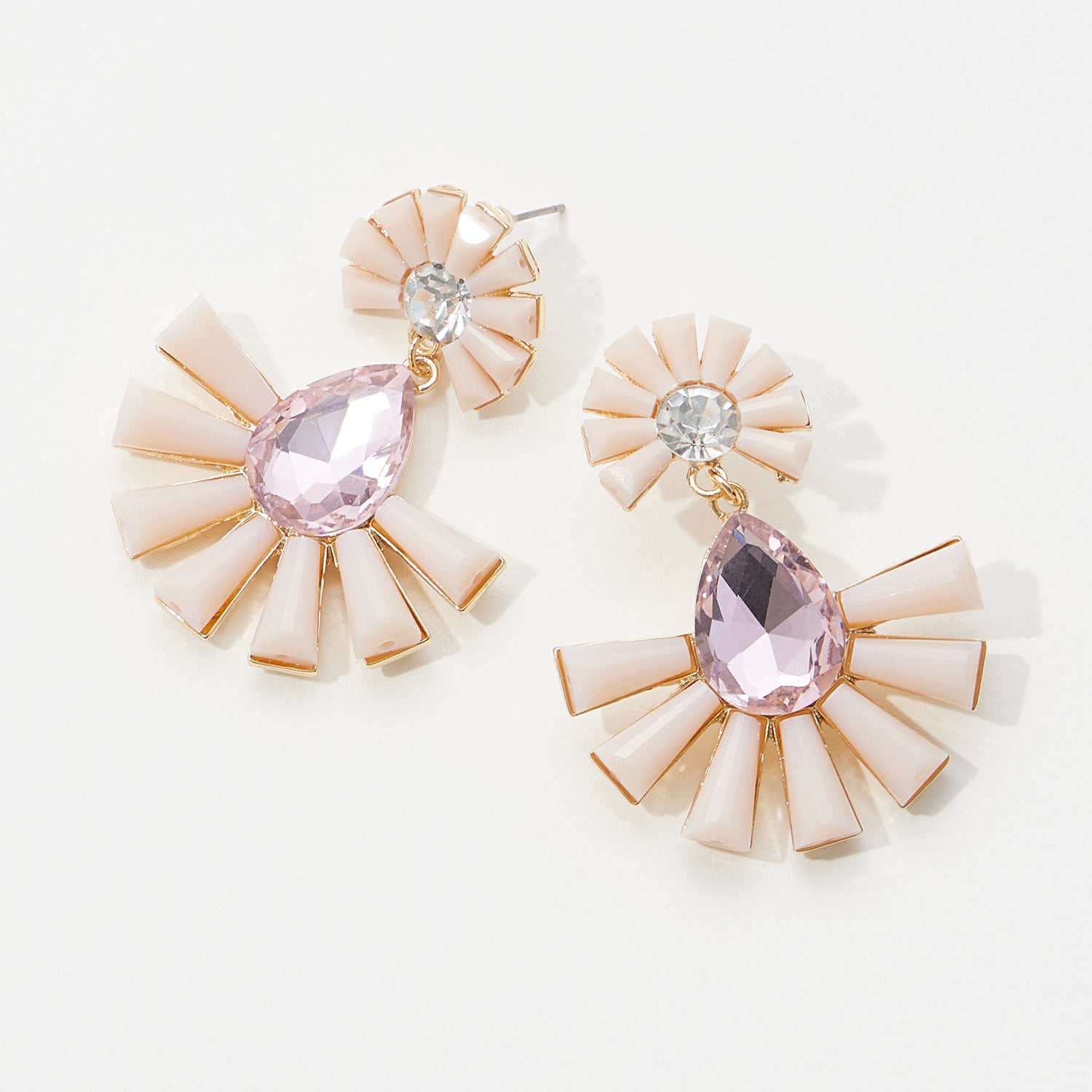 Stylish Glass Stone Mixed Dangling Earrings