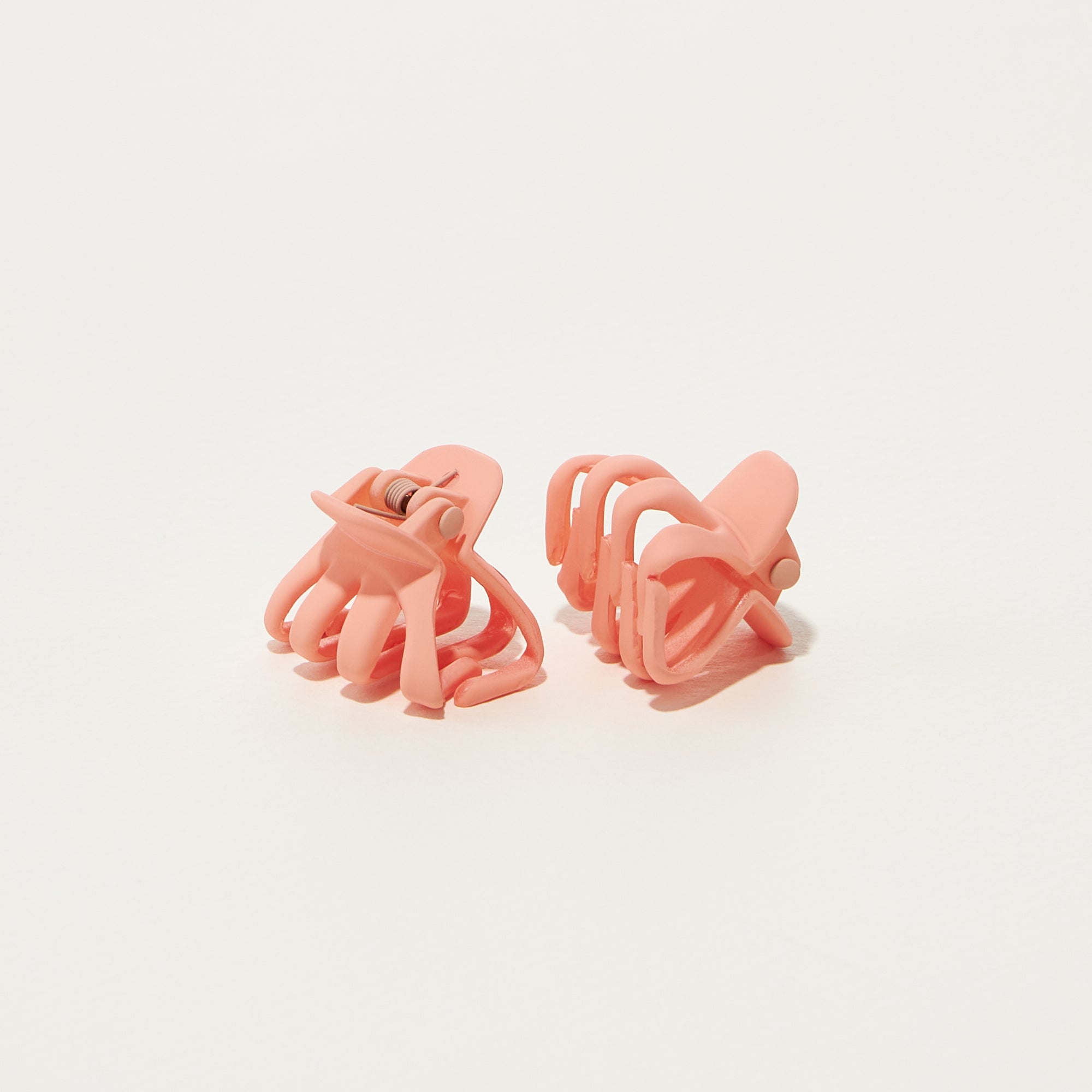 2 Pcs Set Rubber Coated Mini Octopus Hair Claw Clips