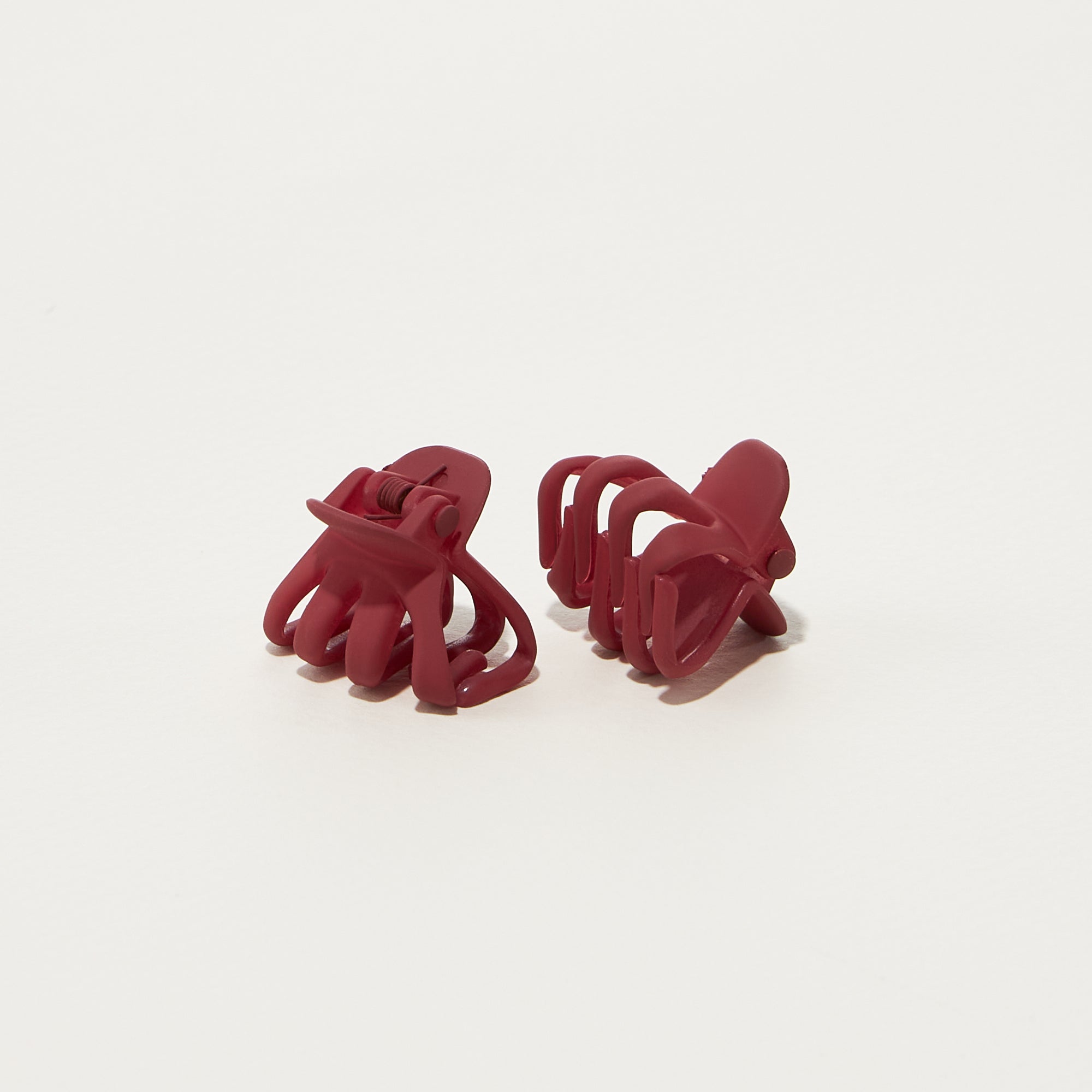 2 Pcs Set Rubber Coated Mini Octopus Hair Claw Clips