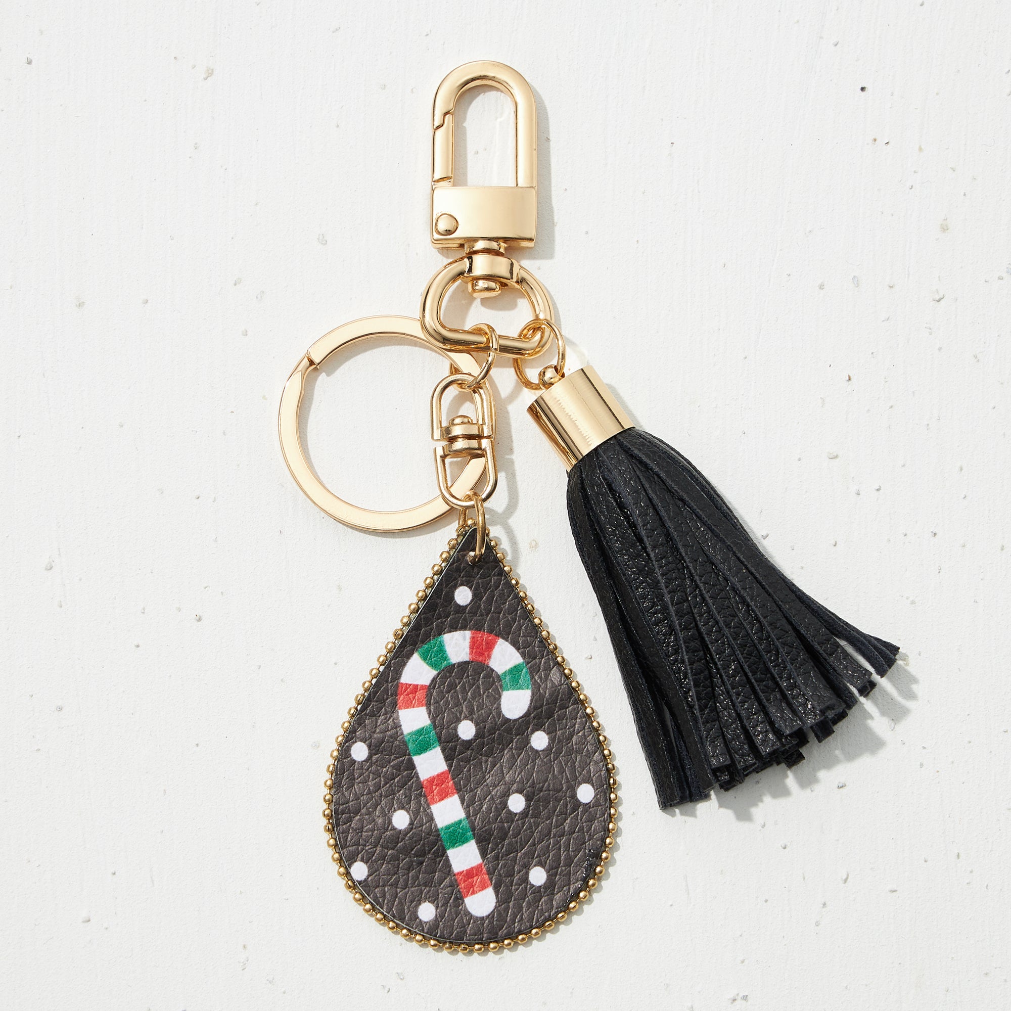 Assorted Christmas Teardrop Tassel Keychain