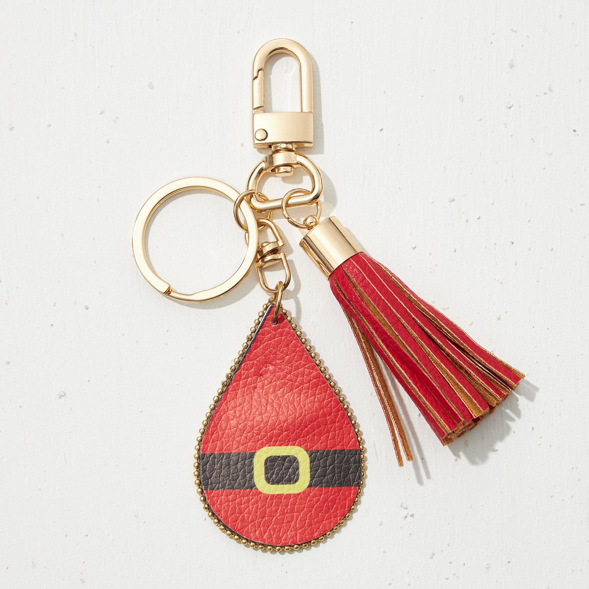 Assorted Christmas Teardrop Tassel Keychain